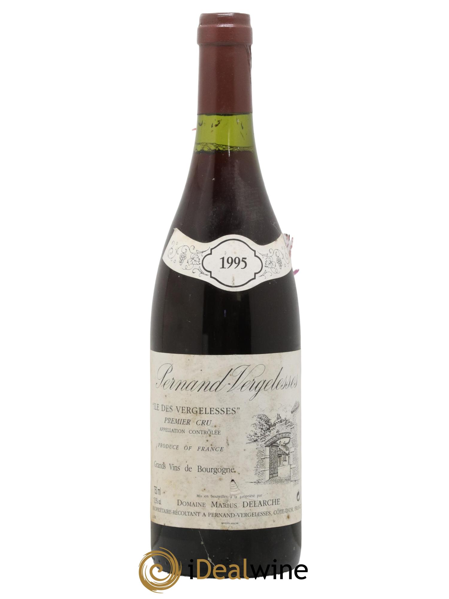 Pernand-Vergelesses 1er Cru Ile des Vergelesses Marius Delarche 1995 - Lot de 1 bouteille - 0