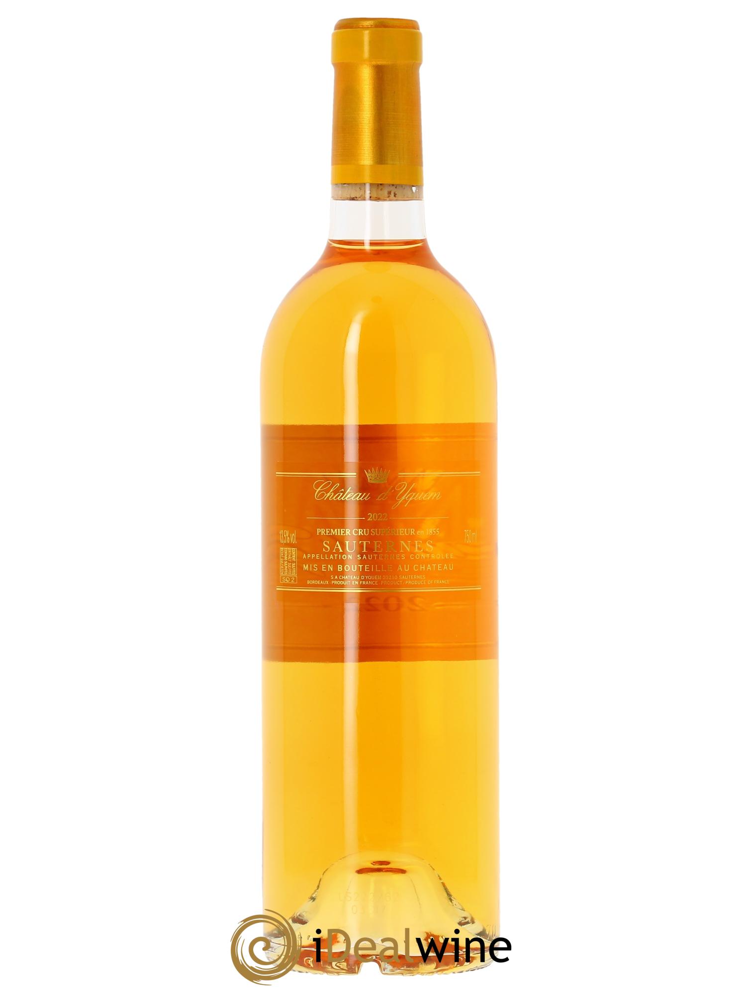 Château d' Yquem 1er Cru Classé Supérieur (OWC if 6 bts) 2022 - Lot of 1 bottle - 1