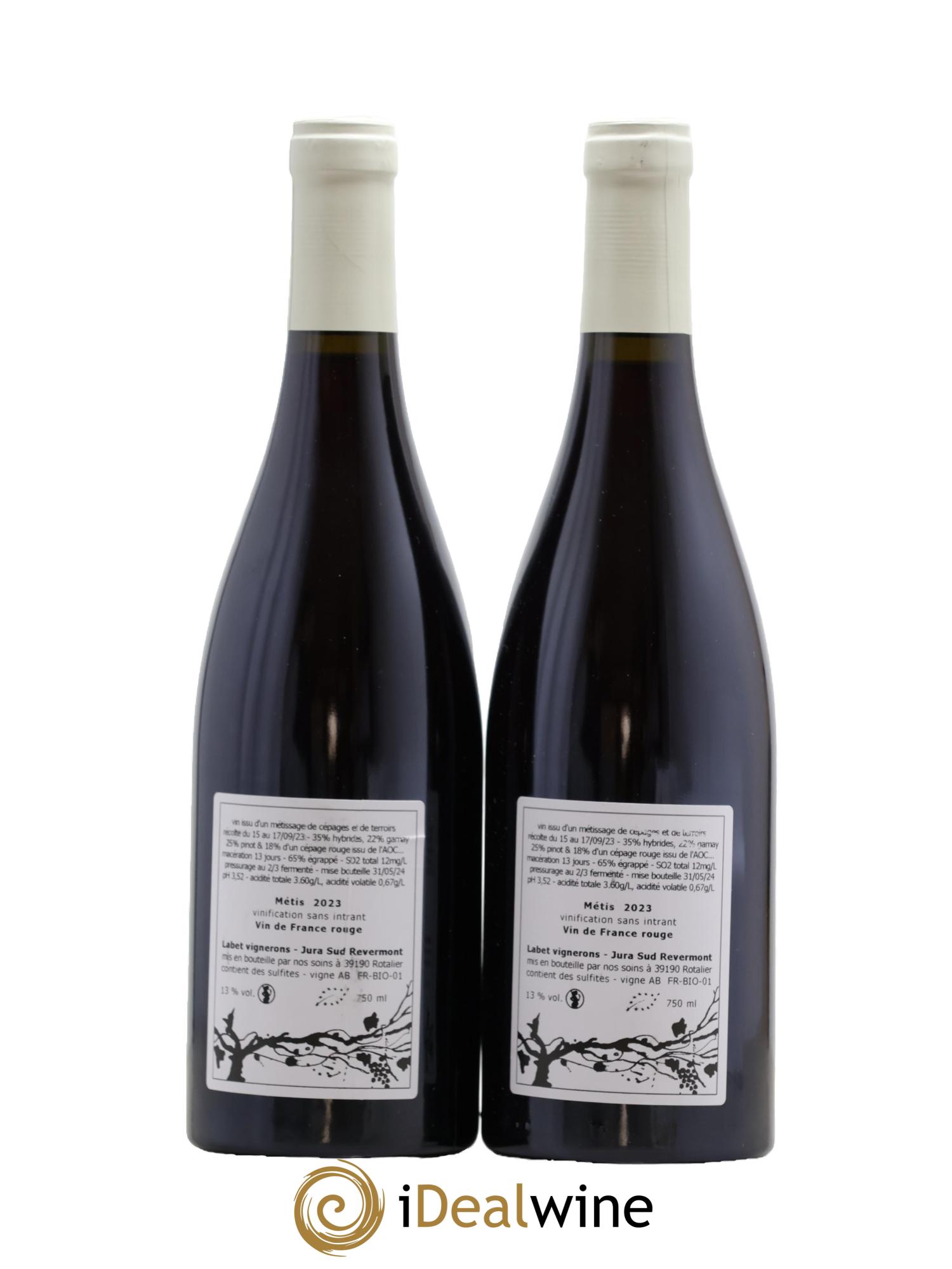 Vin de France Métis Romain - Julien - Charline Labet 2023 - Lot de 2 bouteilles - 1
