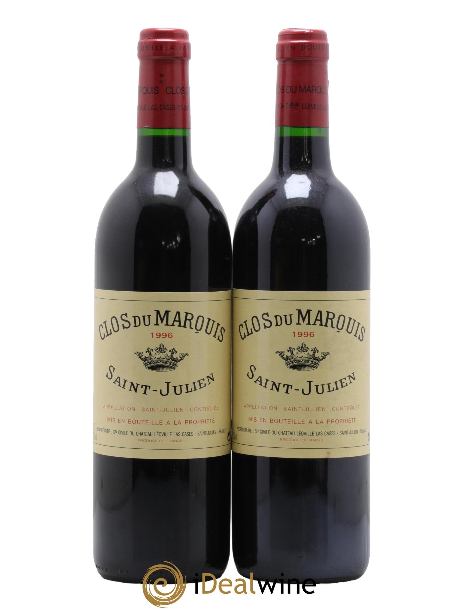 Clos du Marquis 1996 - Lot of 2 bottles - 0