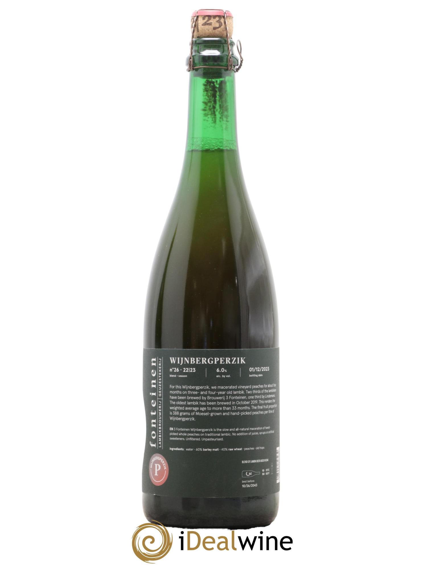 Divers 3 Fonteinen Wijnbergperzik Pêche Wijnberg de Moselle - Posten von 1 Flasche - 1