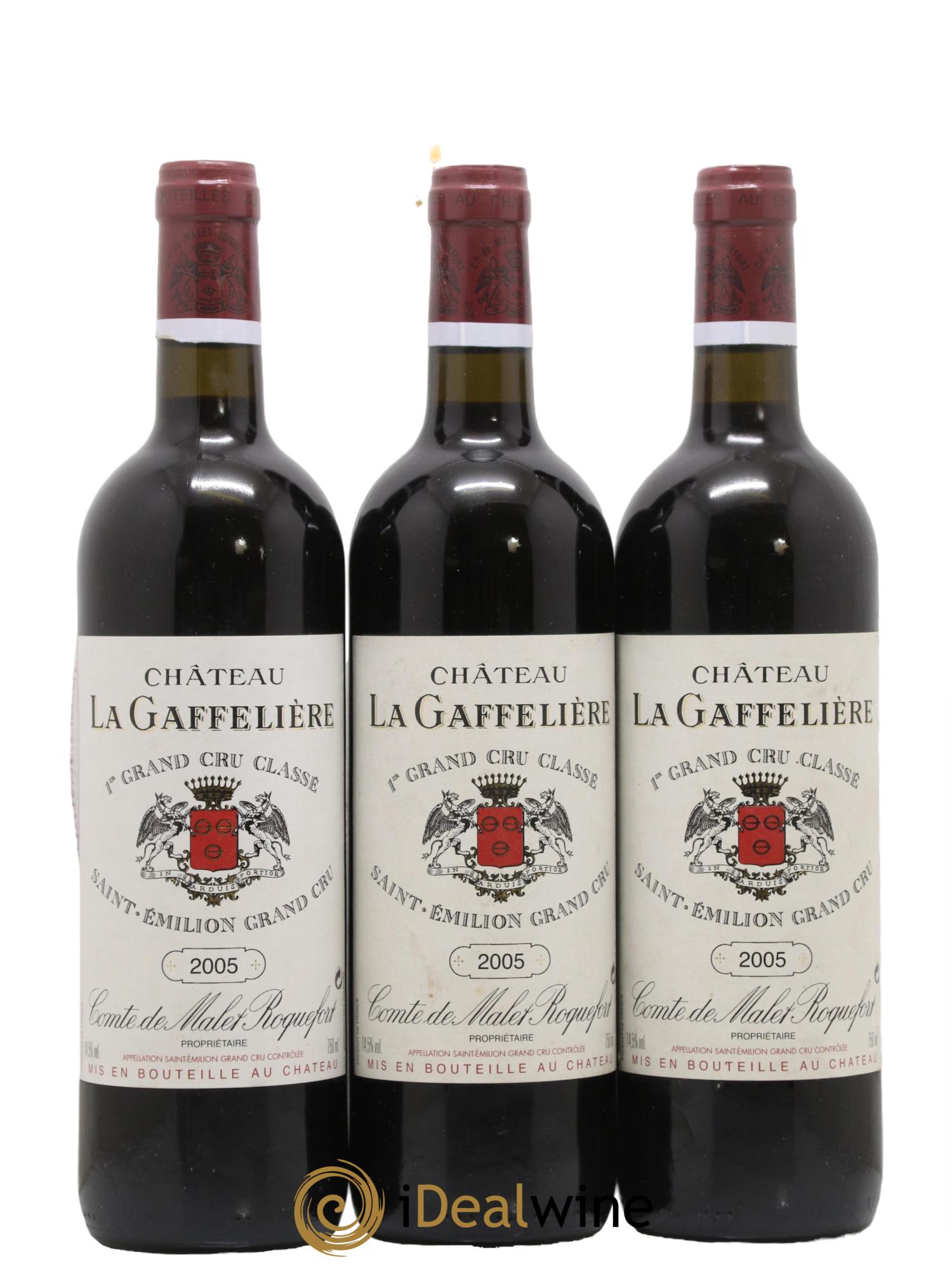 Château la Gaffelière 1er Grand Cru Classé B 2005 - Lot de 3 bouteilles - 0