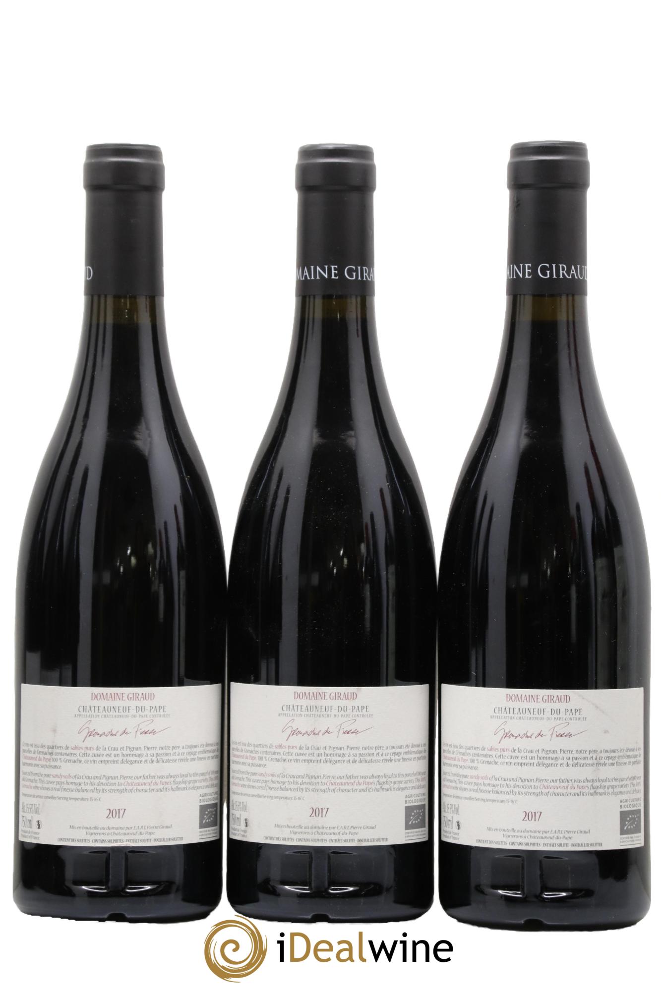 Châteauneuf-du-Pape Les Grenaches De Pierre Giraud (Domaine) 2017 - Lot de 3 bouteilles - 1