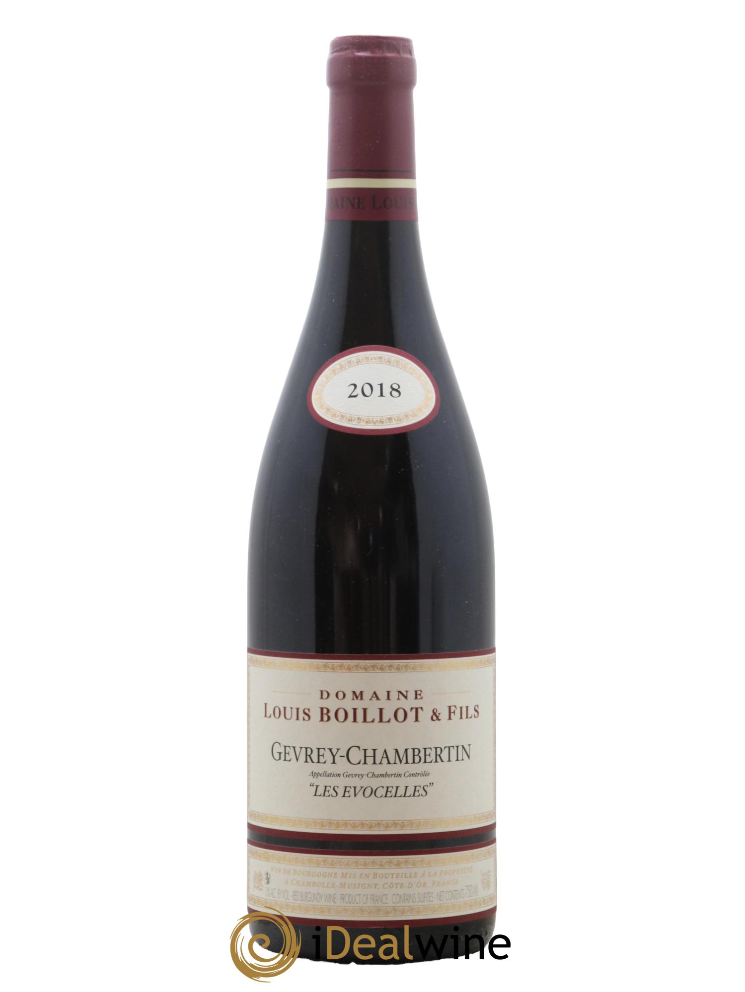 Gevrey-Chambertin Les Evocelles Louis Boillot et Fils 2018 - Lot de 1 bouteille - 0