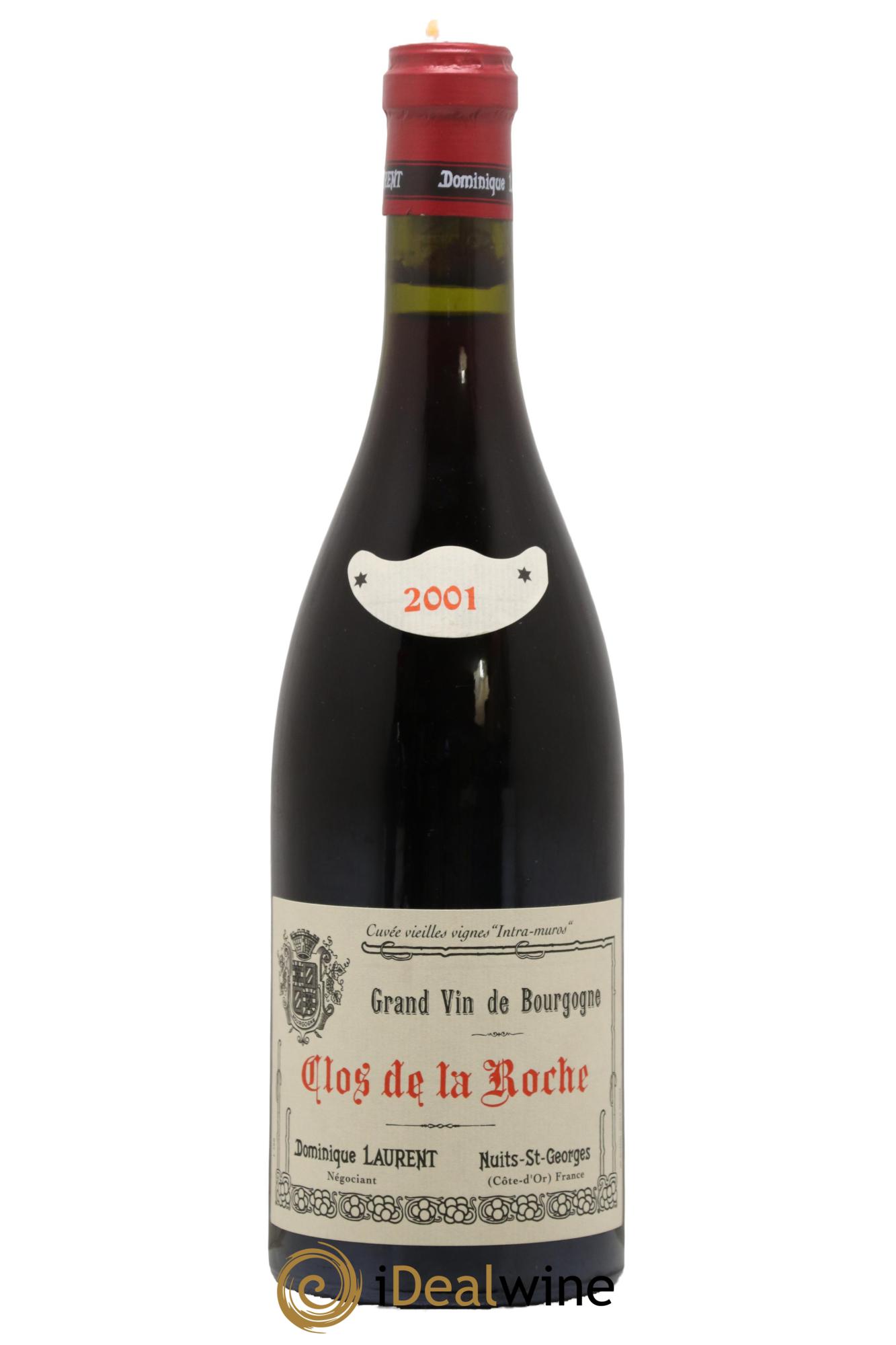 Clos de la Roche Grand Cru Vieilles vignes Intra-muros Dominique Laurent 2001 - Lot de 1 bouteille - 0