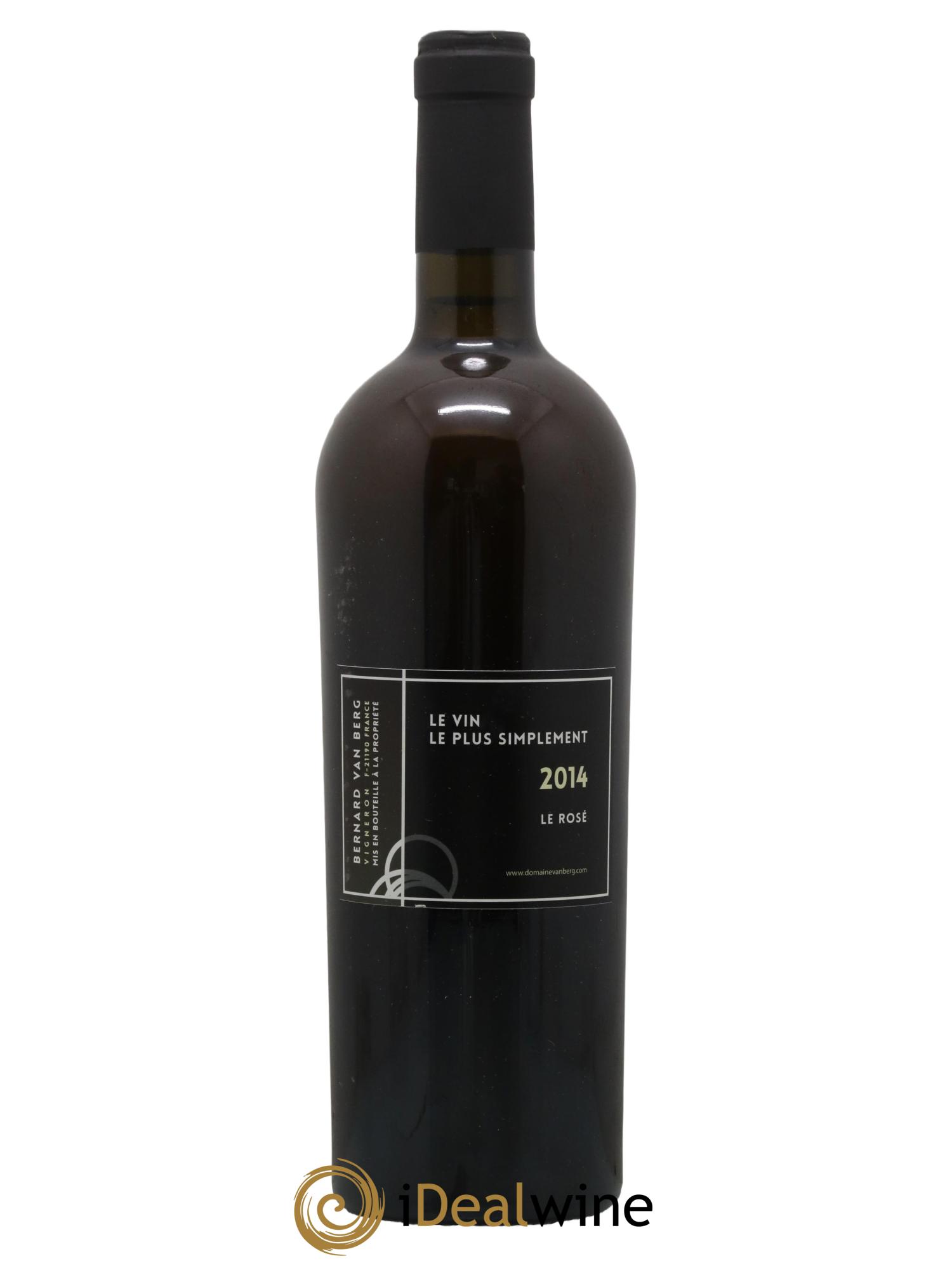 Bourgogne Le vin Le Plus Simplement En Busigny Bernard Van Berg Le Rosé Le Vin Le Plus Simplement Van Berg 2014 - Lot de 1 bouteille - 0