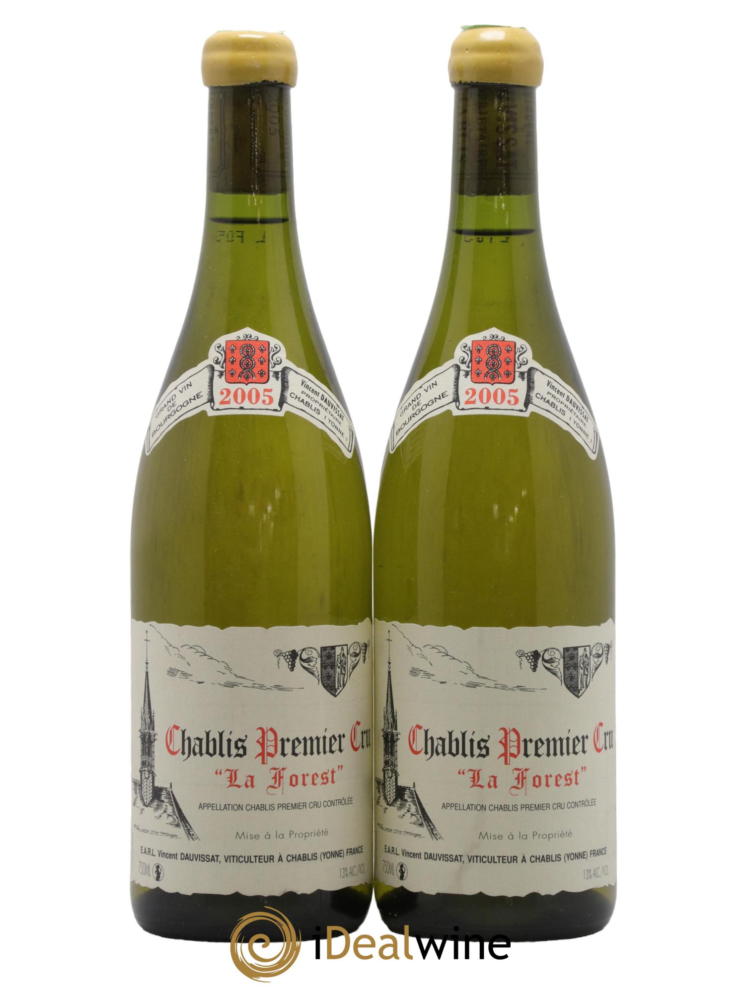 Chablis 1er Cru La Forest Vincent Dauvissat (Domaine) 2005 - Lot de 2 bouteilles - 0