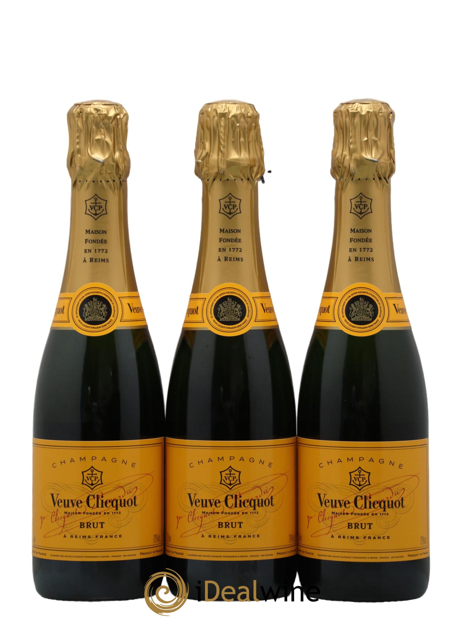 Carte Jaune Brut Veuve Clicquot - Lot de 3 demi bouteilles - 0