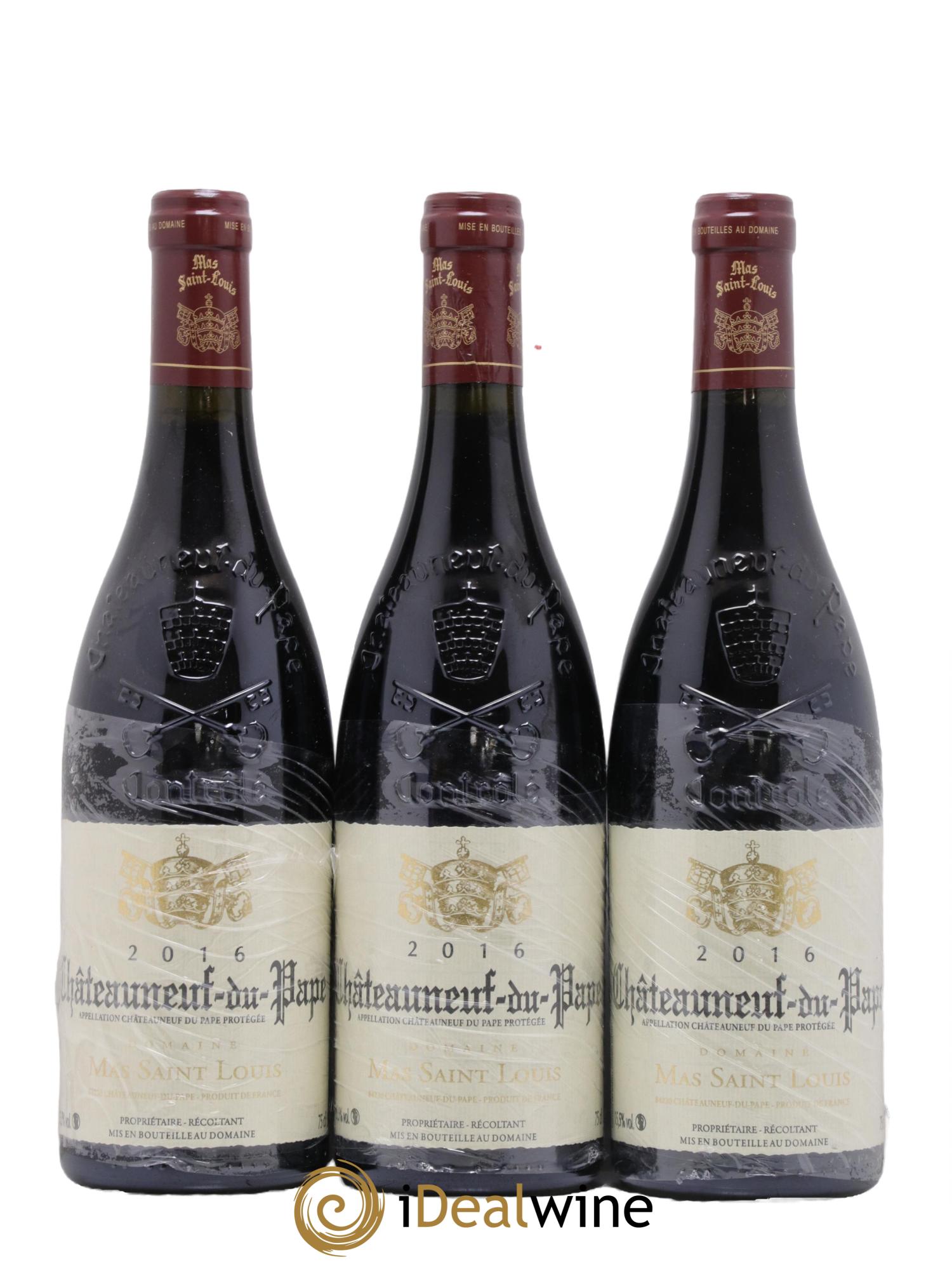 Châteauneuf-du-Pape Tradition Mas Saint-Louis 2016 - Lot de 3 bouteilles - 0