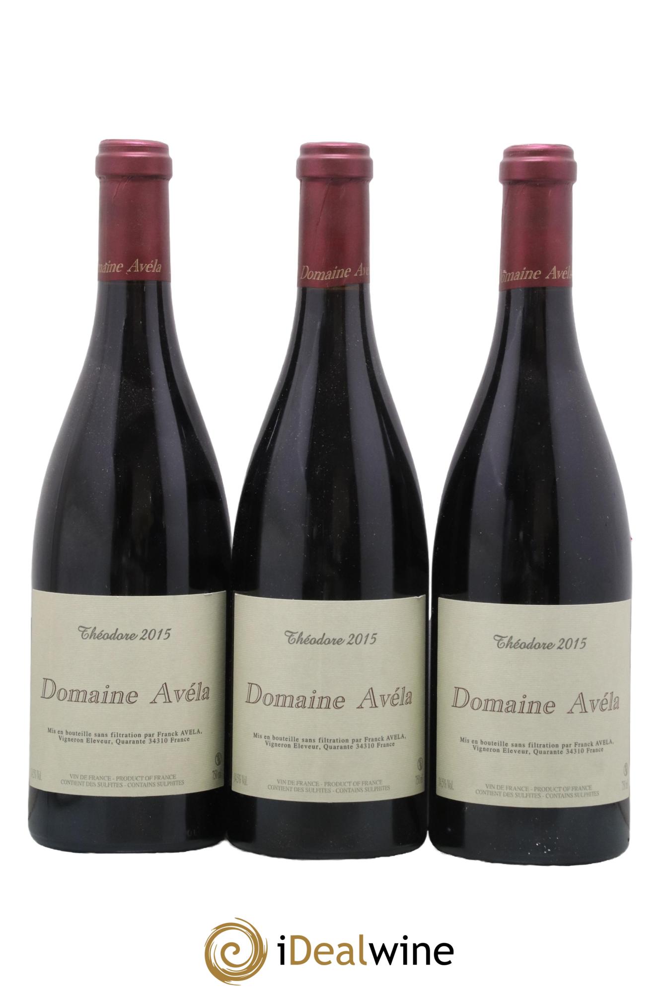 Vin de France Théodore Avéla 2015 - Lot de 3 bouteilles - 0