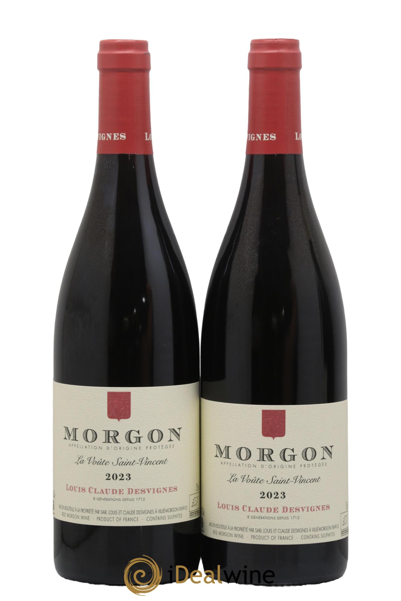 Morgon La Voûte Saint Vincent Louis-Claude Desvignes 2023 - Posten von 2 Flaschen - 0