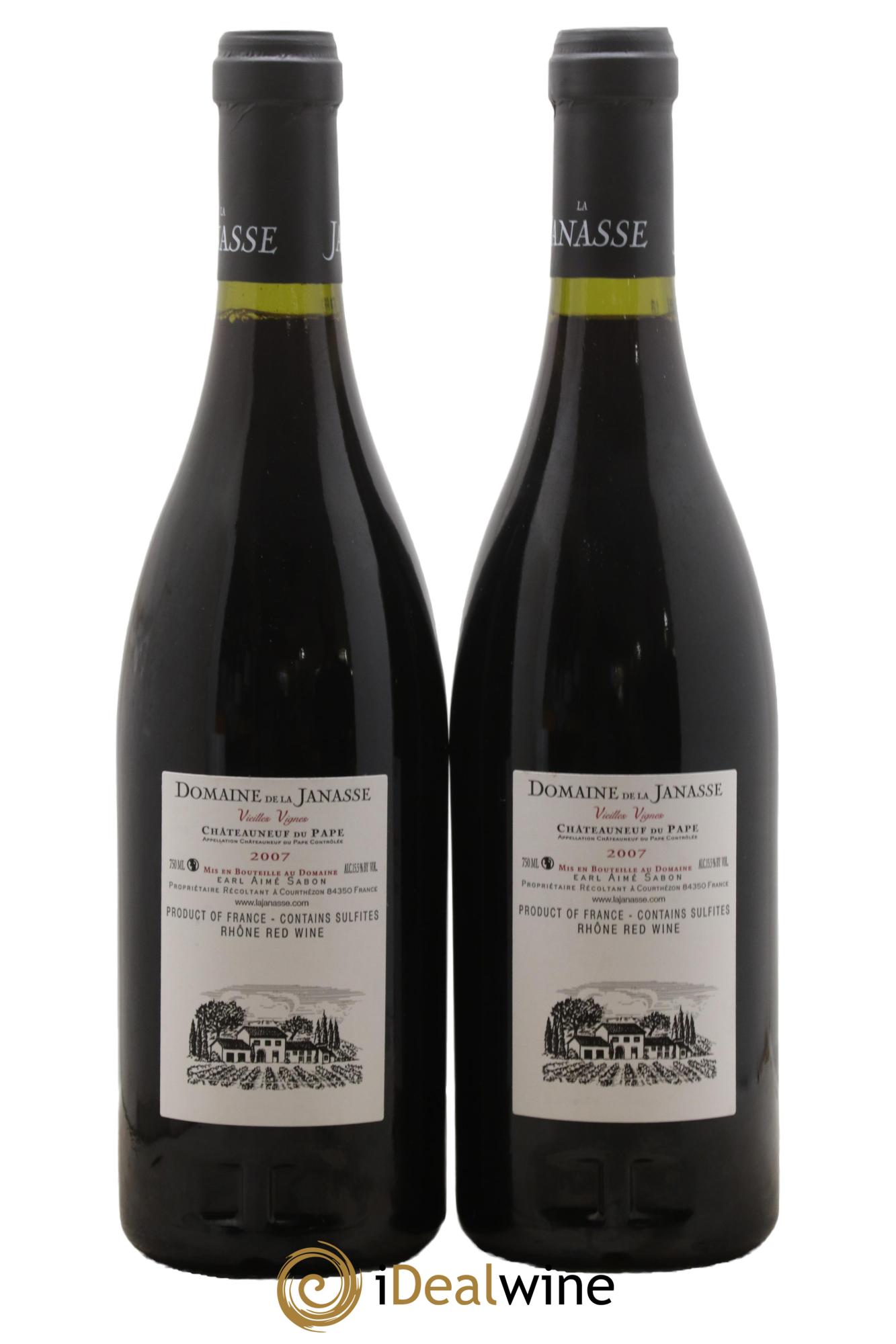 Châteauneuf-du-Pape Cuvée Vieilles Vignes La Janasse (Domaine de) 2007 - Lotto di 2 bottiglie - 1