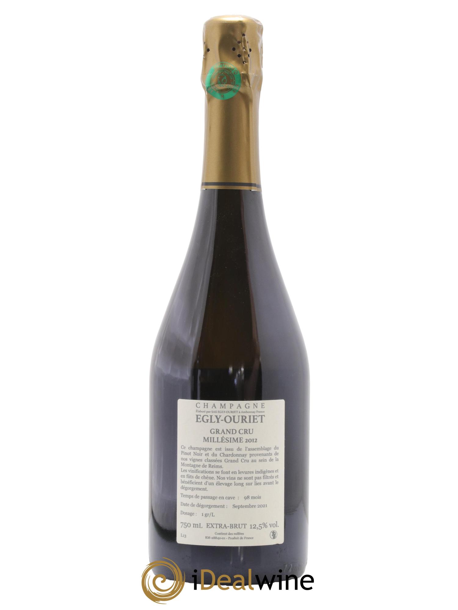 Ambonnay Vieilles Vignes Brut Millésimé Egly-Ouriet 2012 - Lot de 1 bouteille - 1