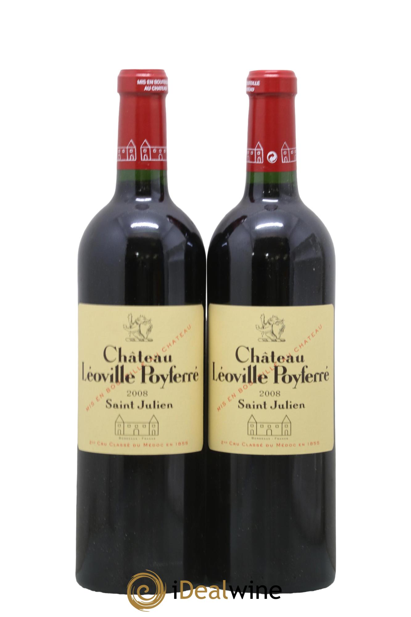 Château Léoville Poyferré 2ème Grand Cru Classé 2008 - Posten von 2 Flaschen - 0