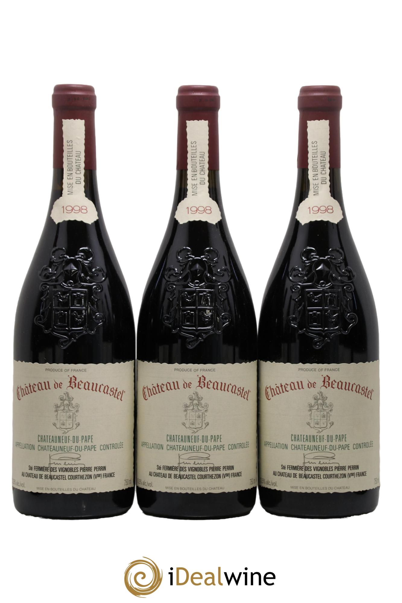Châteauneuf-du-Pape Château de Beaucastel Famille Perrin 1998 - Lotto di 12 bottiglie - 3