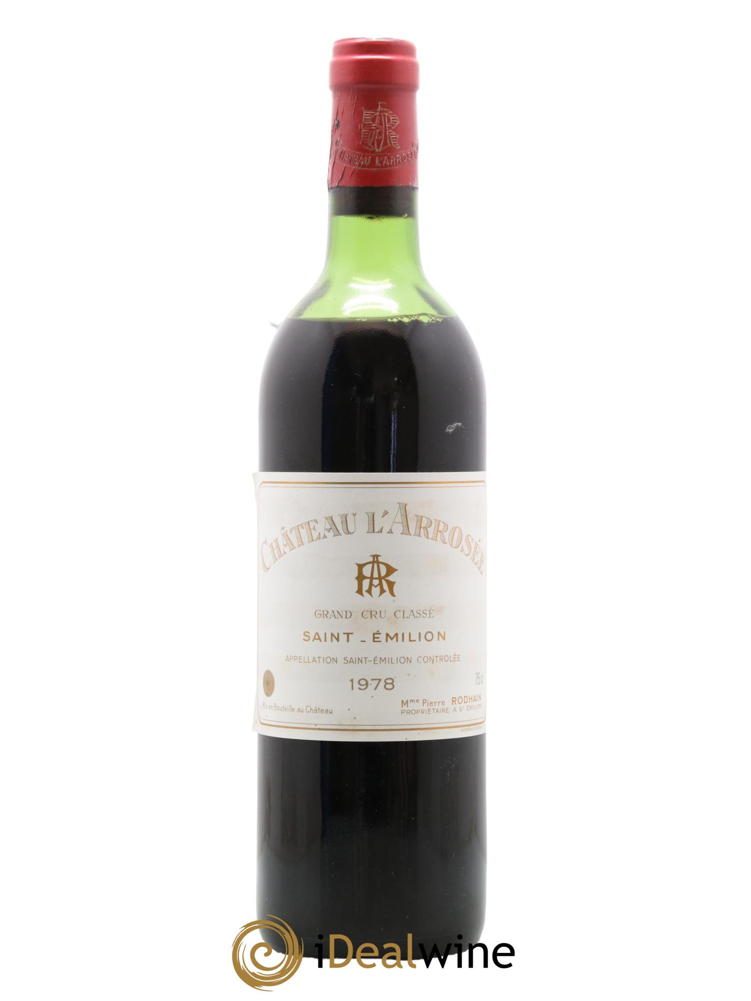 Château l' Arrosée Grand Cru Classé 1978 - Lot de 1 bouteille - 0