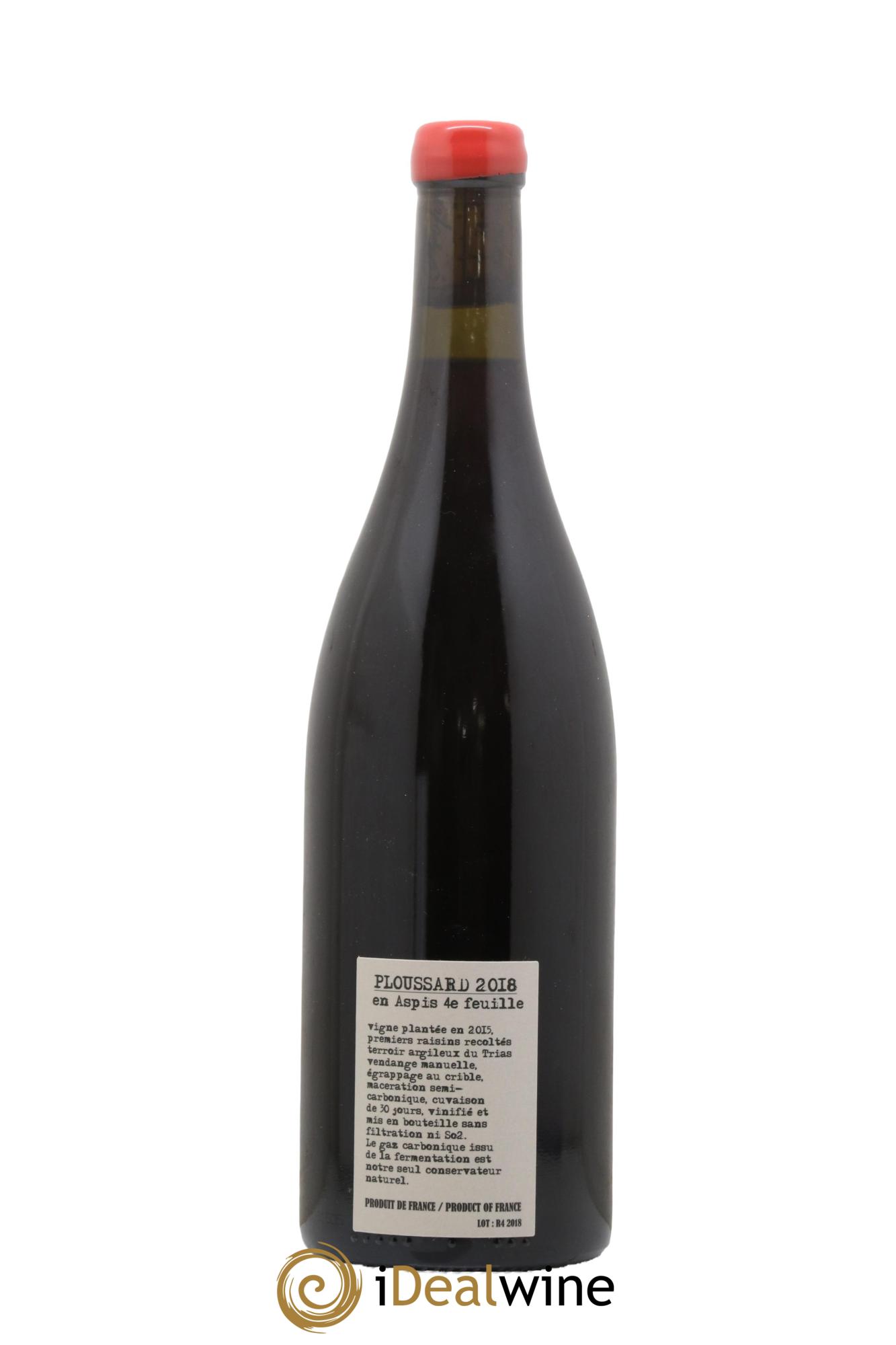 Arbois Ploussard en Aspis 4eme Feuille Adeline Houillon & Renaud Bruyère 2018 - Lot de 1 bouteille - 1
