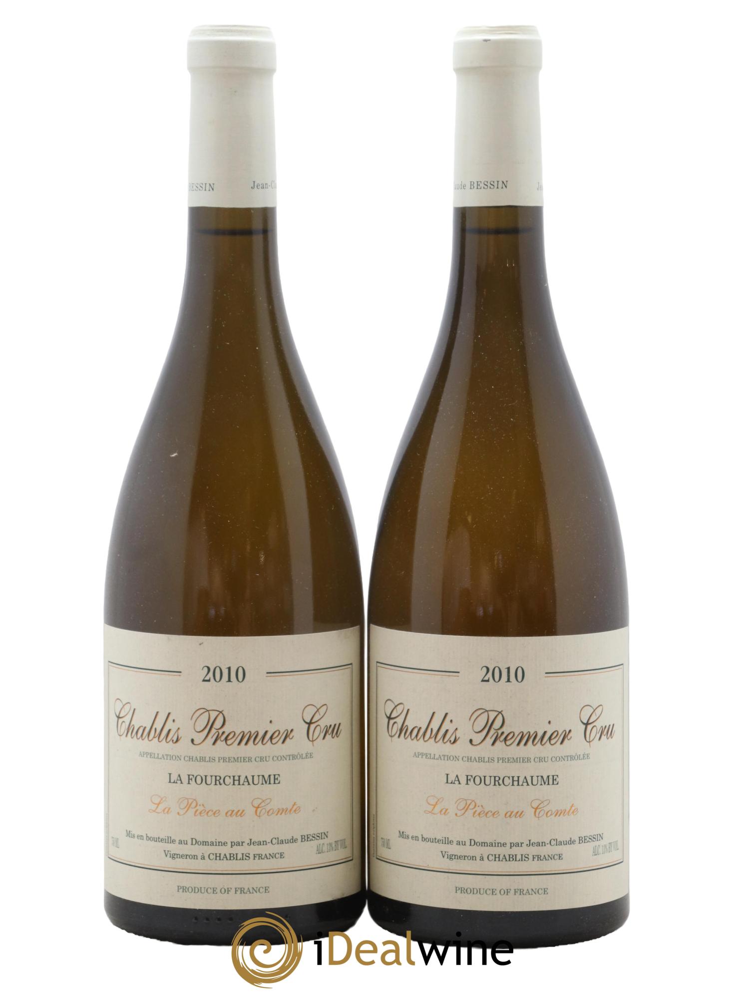 Chablis 1er Cru La Fourchaume La Pièce au Comte Jean-Claude & Romain Bessin 2010 - Lot de 2 bouteilles - 0