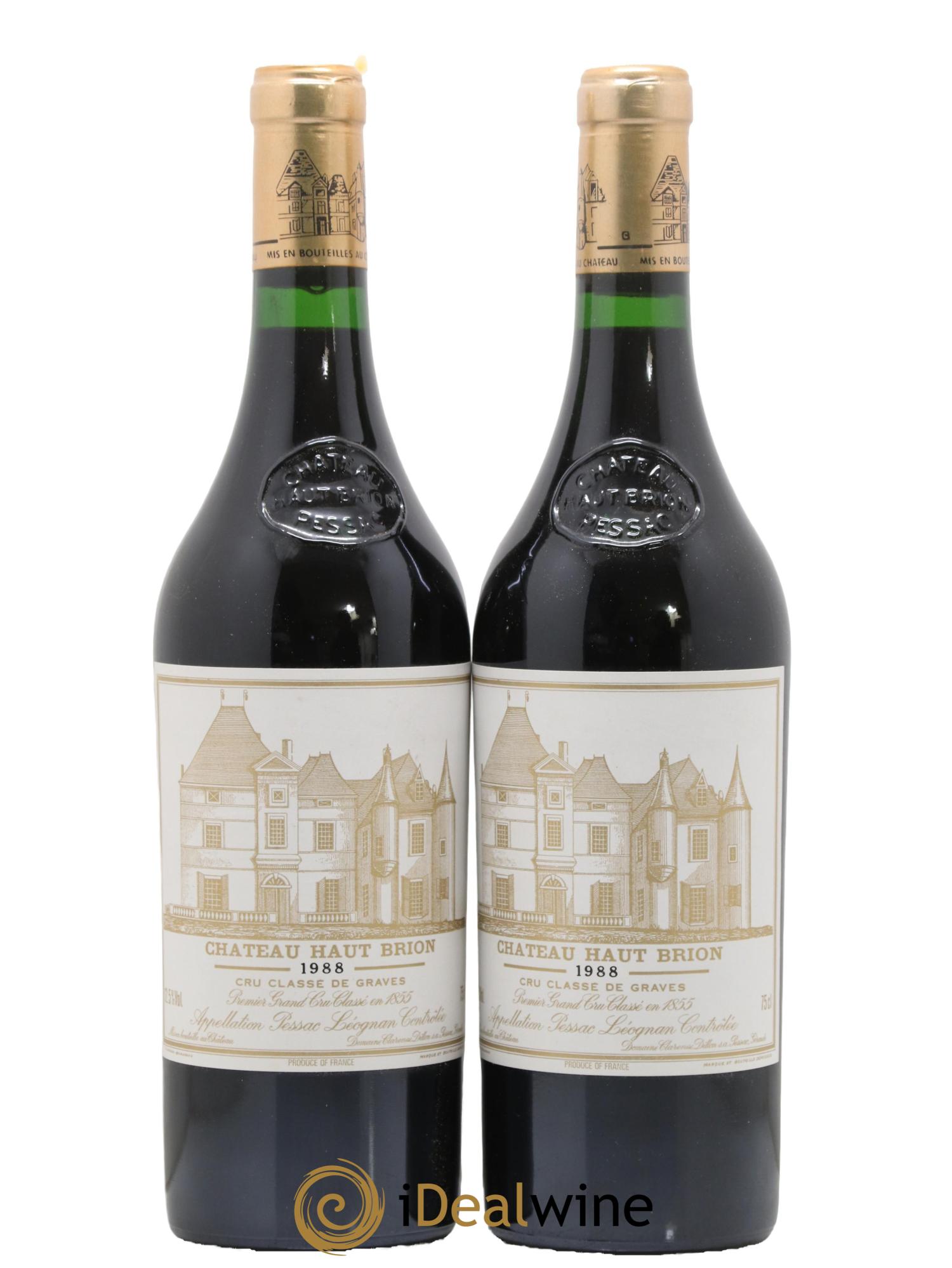 Château Haut Brion 1er Grand Cru Classé 1988 - Lot de 2 bouteilles - 0