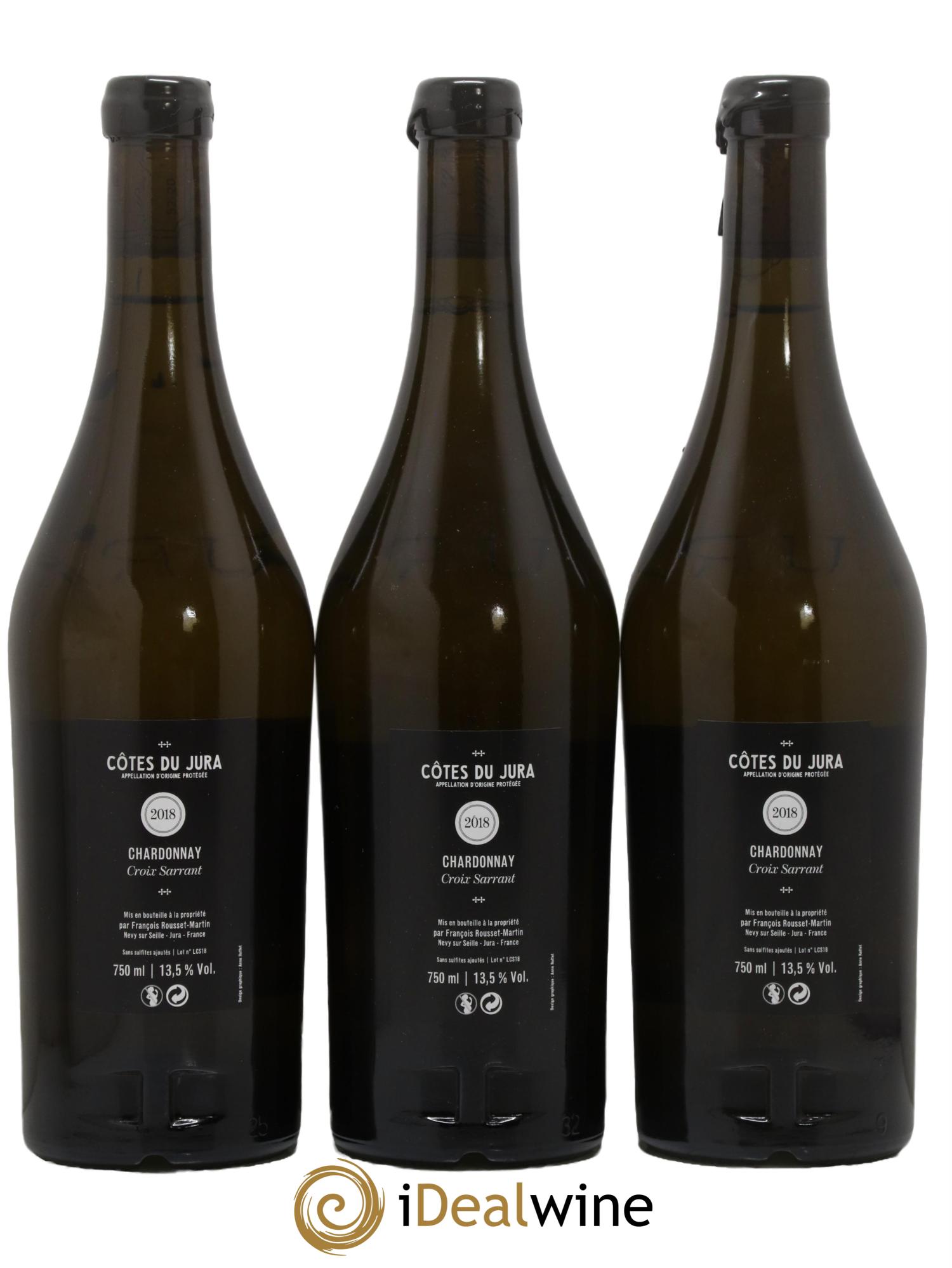 Côtes du Jura Chardonnay Croix Sarrant François Rousset Martin 2018 - Lot de 3 bouteilles - 1