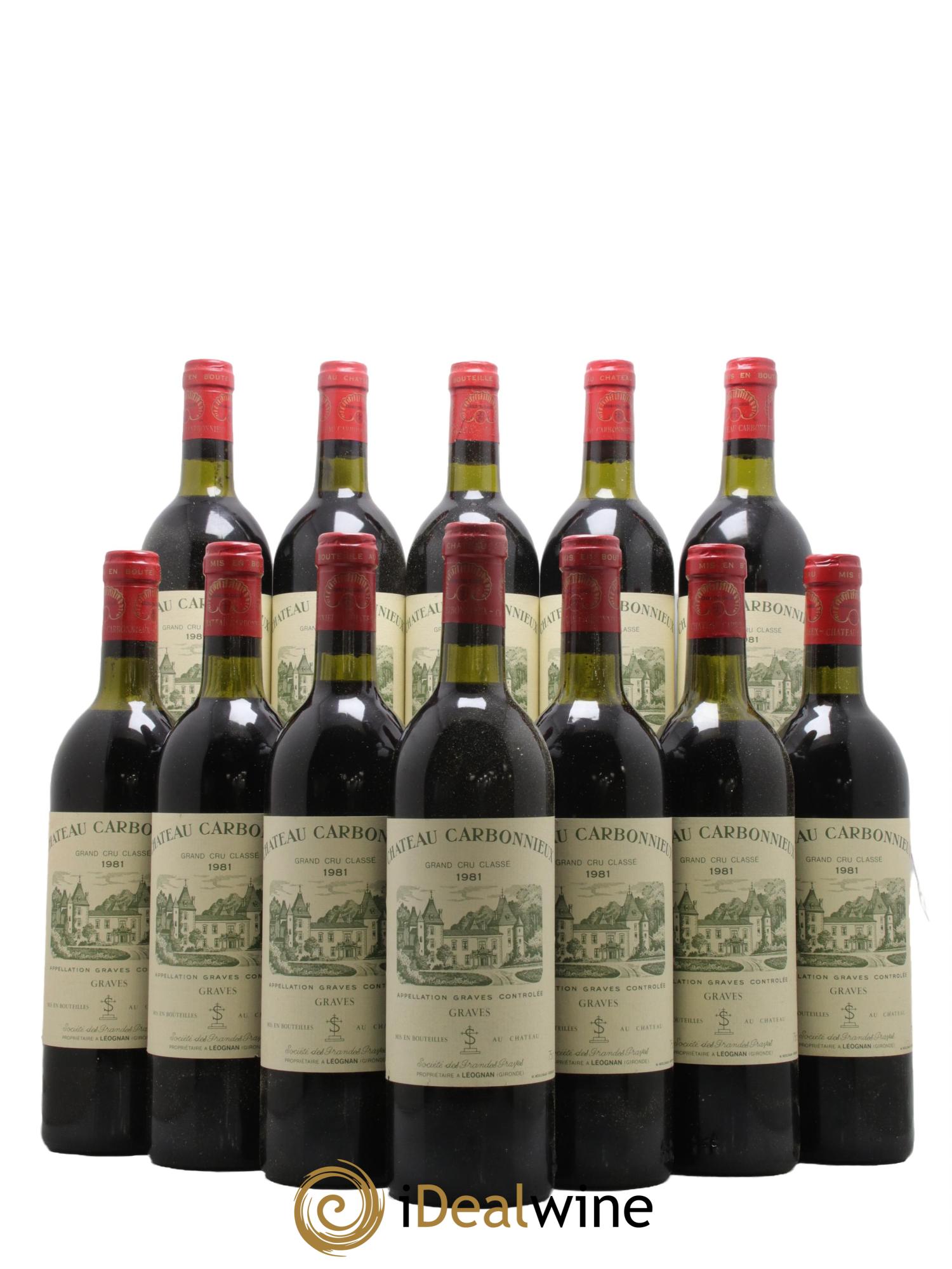 Château Carbonnieux Cru Classé de Graves 1981 - Lot de 12 bouteilles - 0
