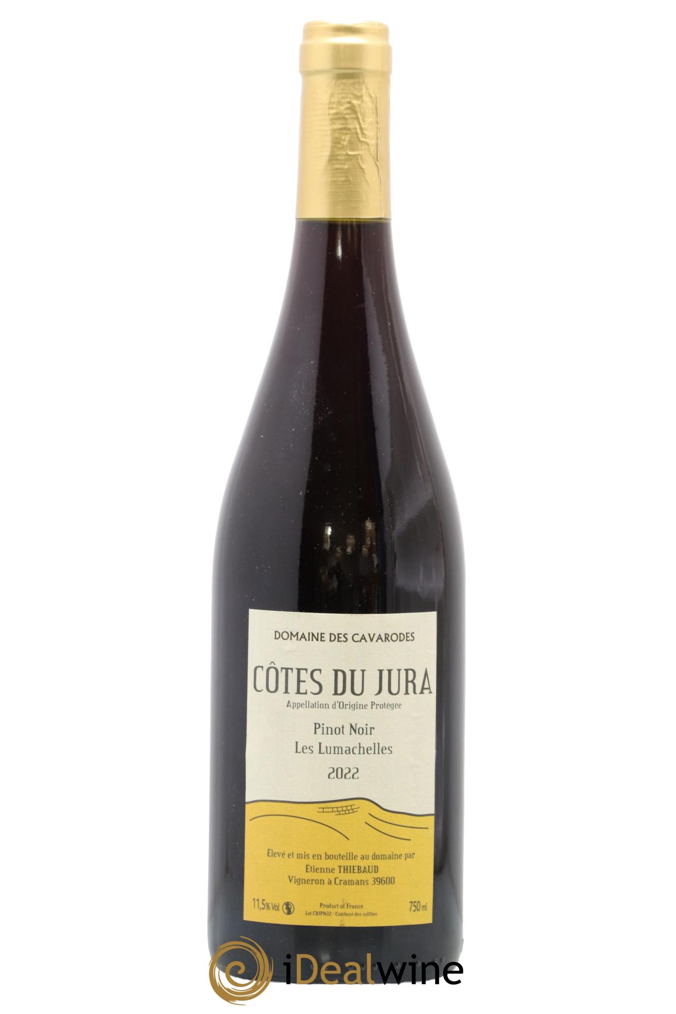 Côtes du Jura Pinot Noir Les Lumachelles Cavarodes (Domaine des) - Etienne Thiébaud 2022 - Lot of 1 bottle - 0