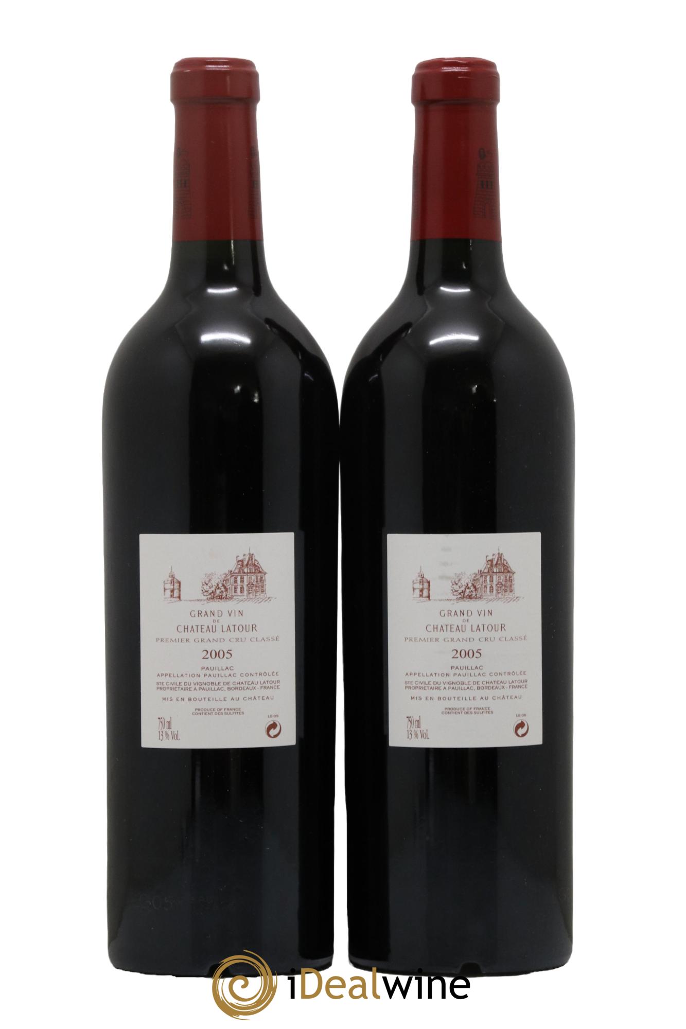 Château Latour 1er Grand Cru Classé 2005 - Lot de 2 bouteilles - 1