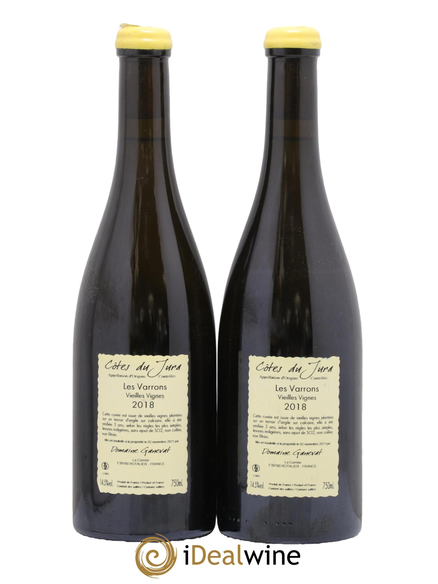 Côtes du Jura Les Varrons Vieilles Vignes Jean-François Ganevat (Domaine) 2018 - Lot of 2 bottles - 1
