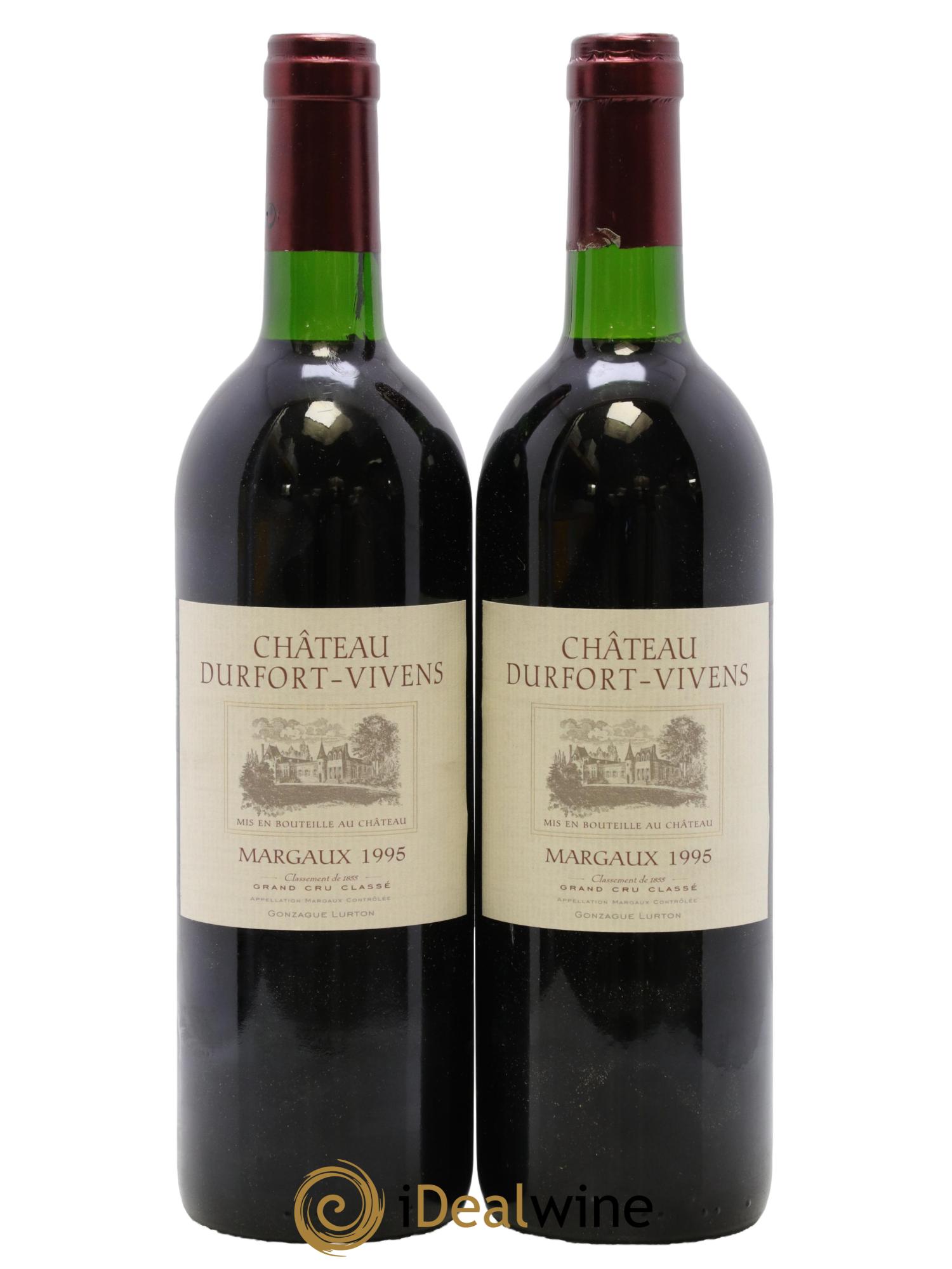 Château Durfort Vivens 2ème Grand Cru Classé 1995 - Posten von 2 Flaschen - 0