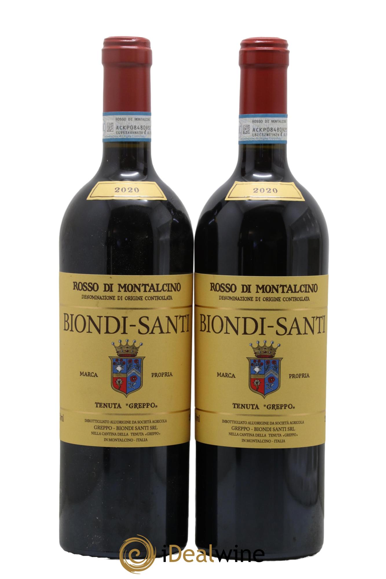 Rosso di Montalcino DOC Biondi-Santi Tenuta Greppo 2020 - Lot de 2 bouteilles - 0