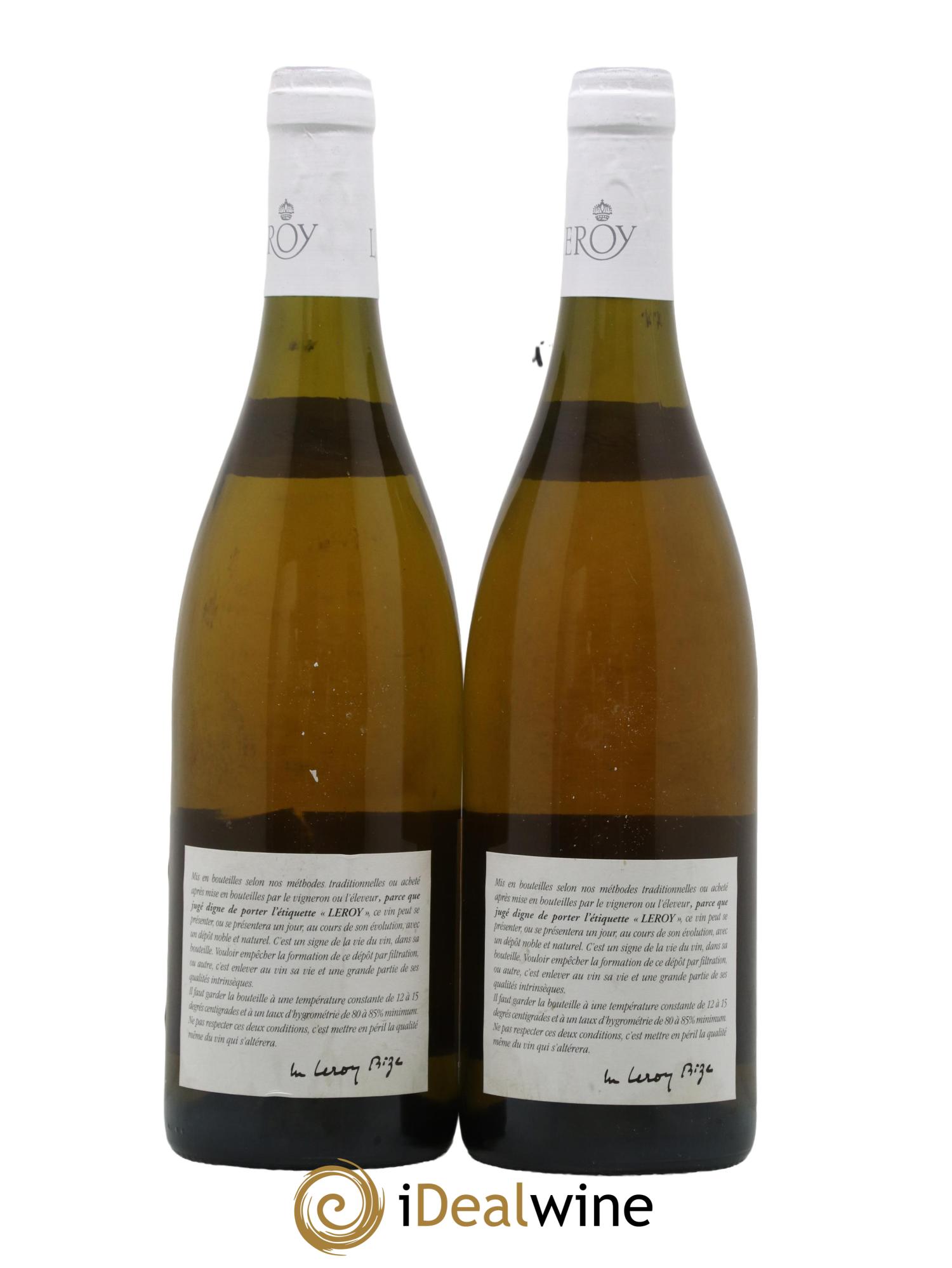 Chassagne-Montrachet 1er Cru Morgeot Leroy SA 1995 - Lot de 2 bouteilles - 1