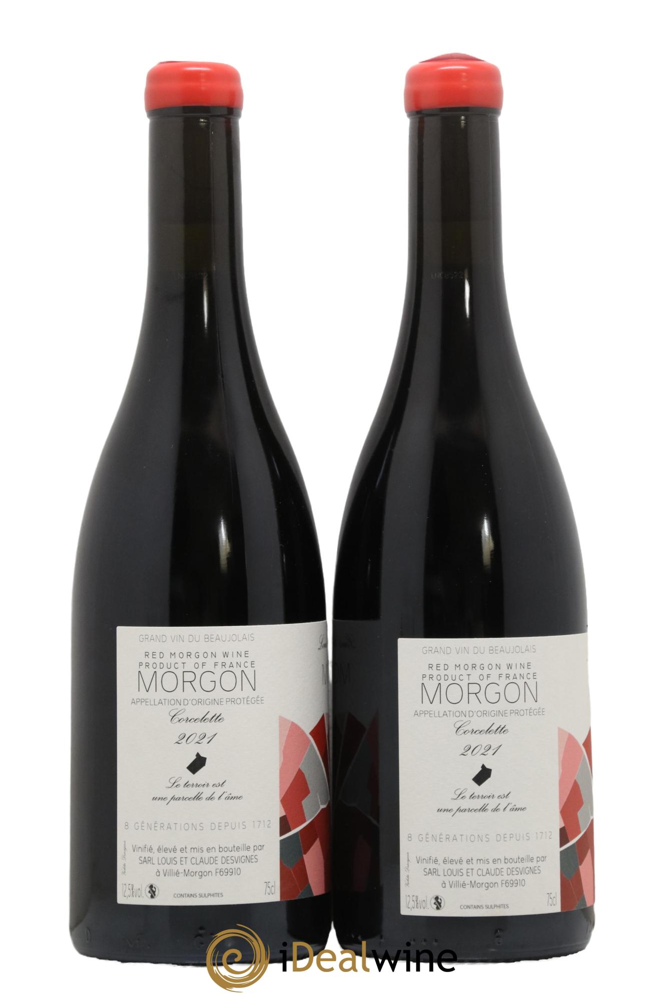 Morgon Corcelette Louis-Claude Desvignes 2021 - Lot de 2 bouteilles - 1