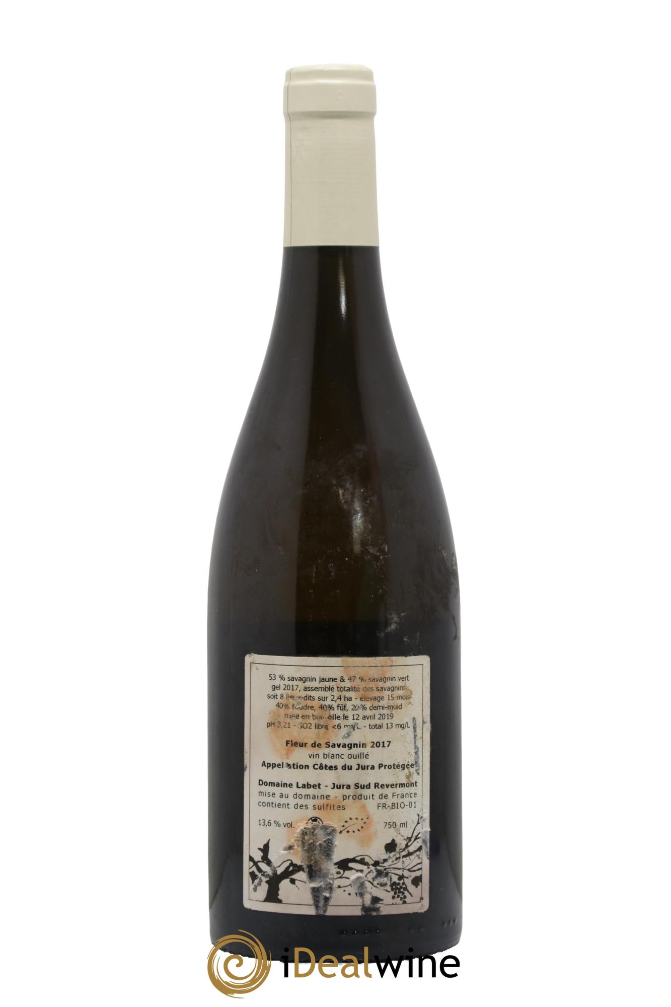 Côtes du Jura Fleur de Savagnin Romain - Julien - Charline Labet 2017 - Lot de 1 bouteille - 1