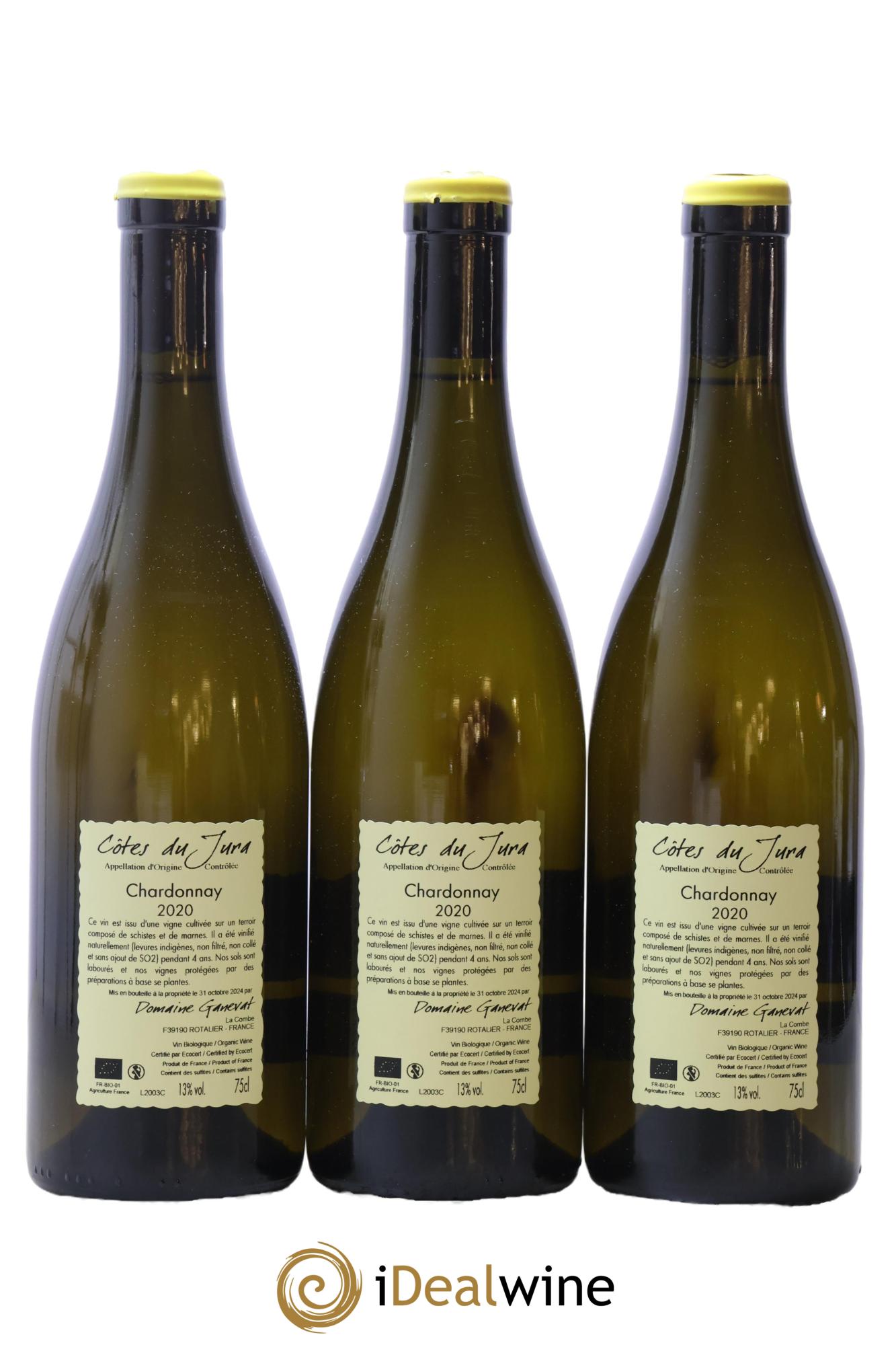 Côtes du Jura Chardonnay En Billat Jean-François Ganevat (Domaine) 2020 - Lot de 3 bouteilles - 1