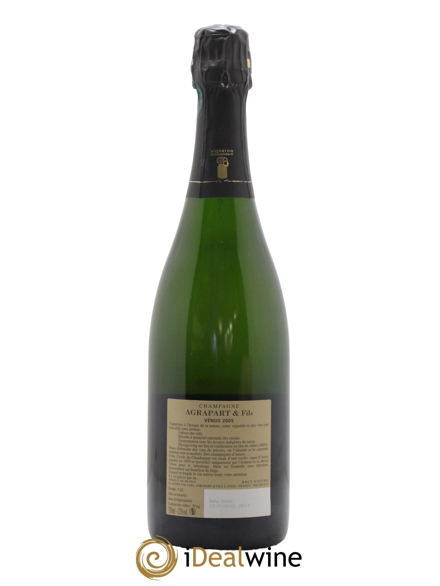 Vénus Blanc de Blancs Brut Nature Pascal Agrapart 2005 - Posten von 1 Flasche - 1