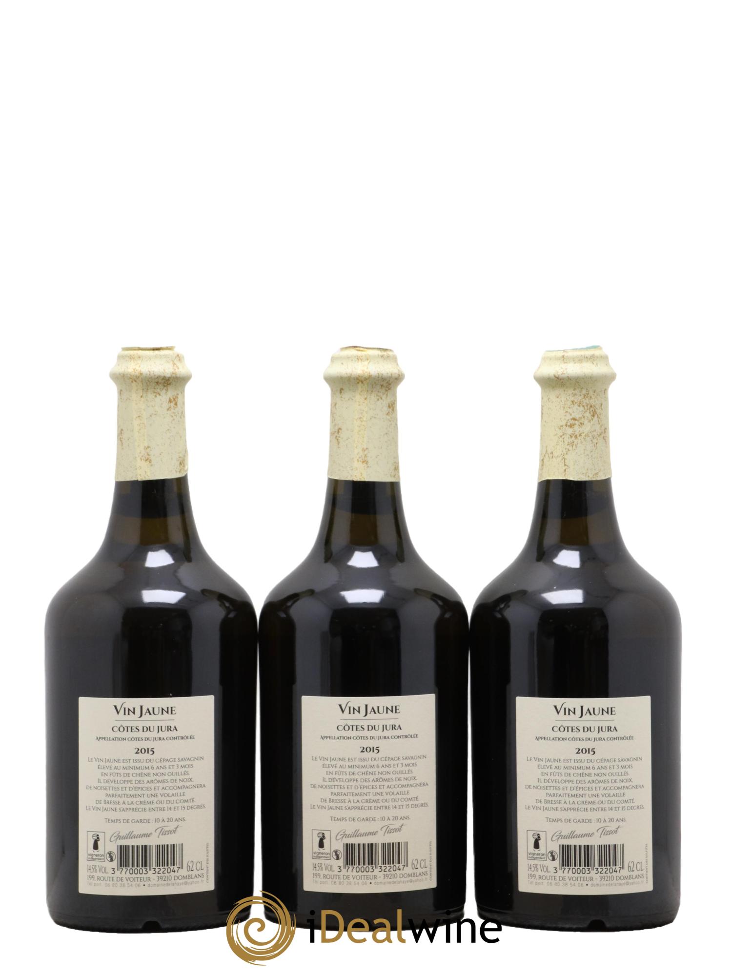 Côtes du Jura Vin Jaune Domaine De Lahaye Guillaume Tissot 2015 - Lotto di 3 clavelin - 1