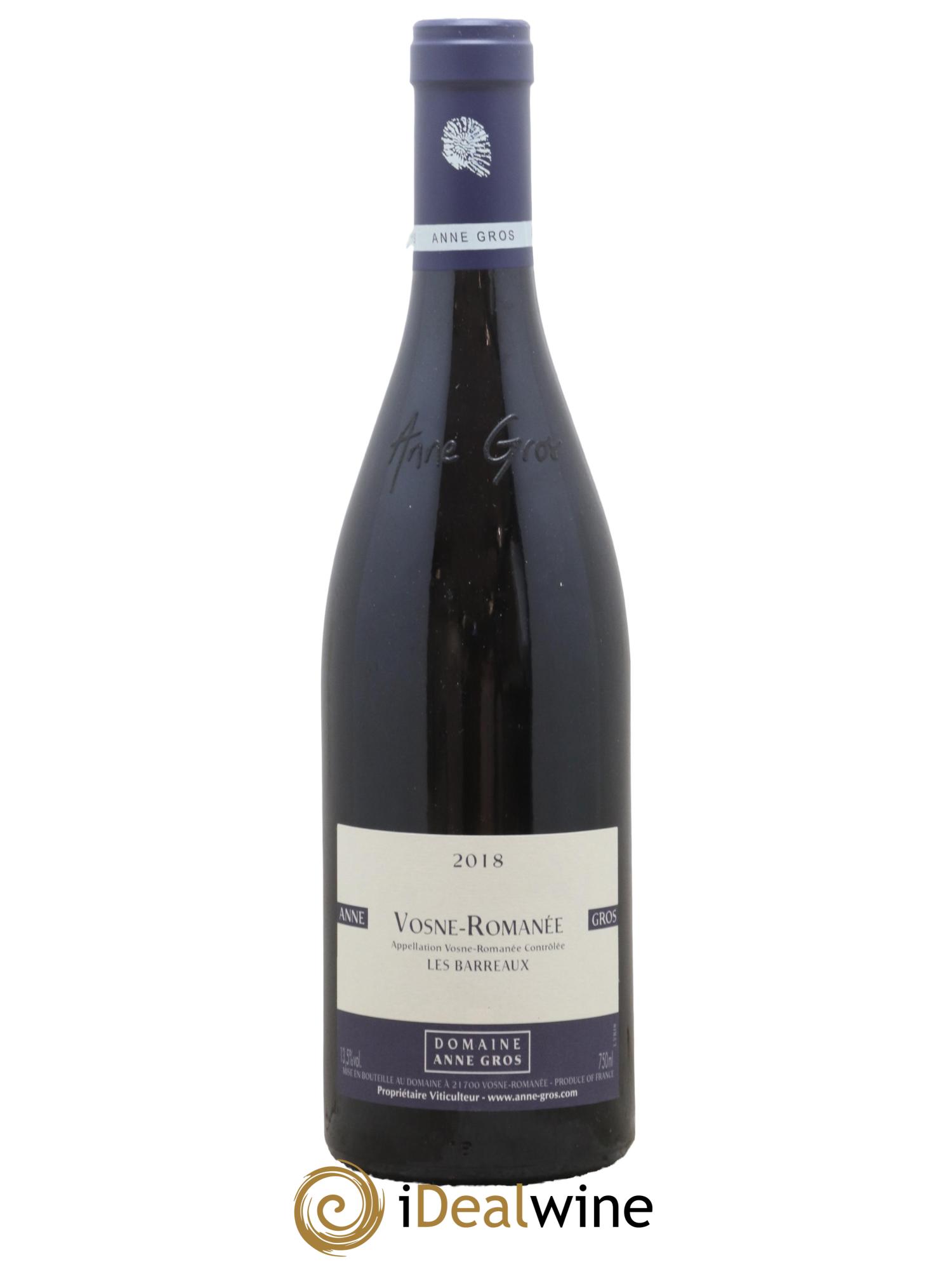 Vosne-Romanée Les Barreaux Anne Gros 2018 - Lot de 1 bouteille - 0