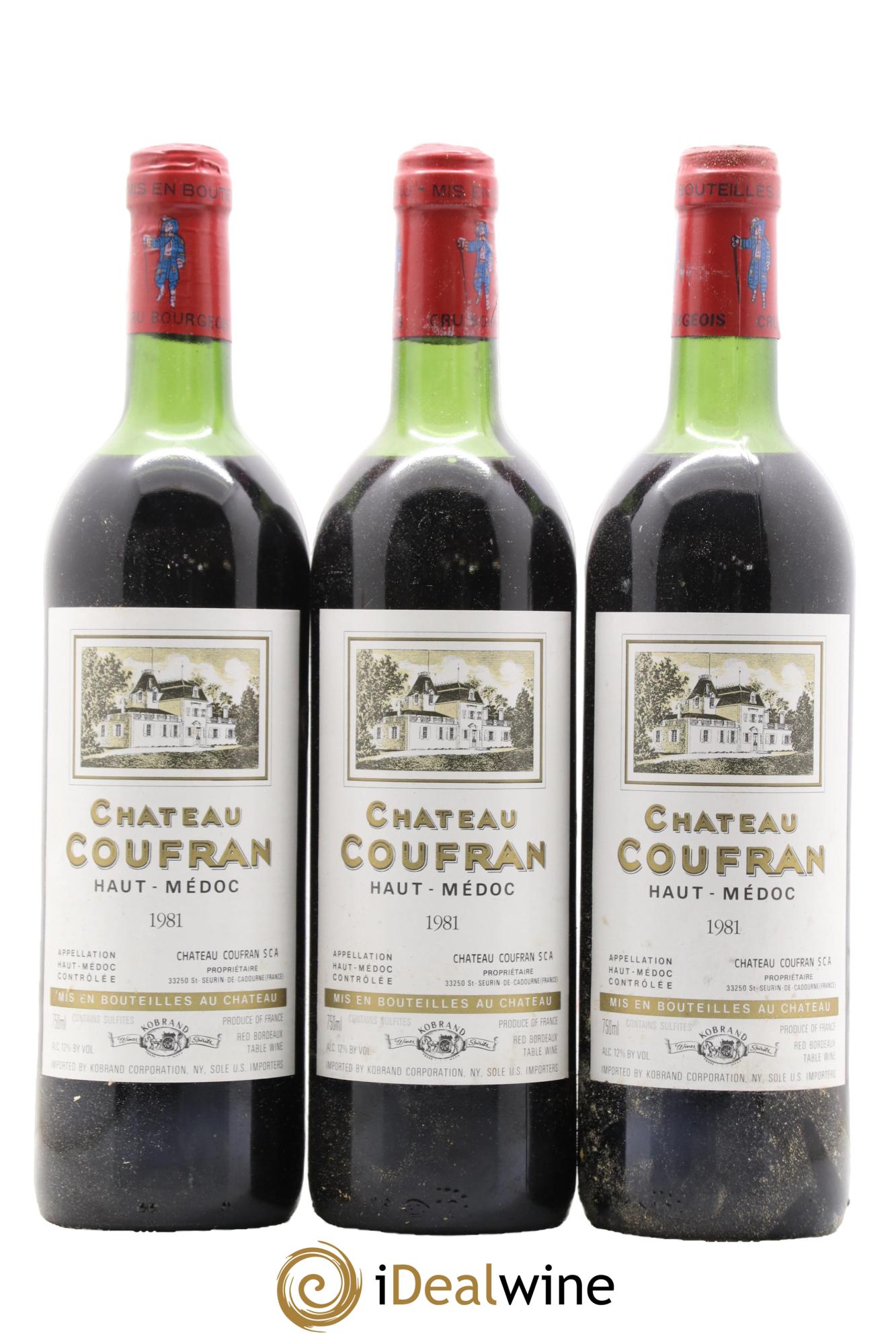 Château Coufran Cru Bourgeois 1981 - Lot de 3 bouteilles - 0