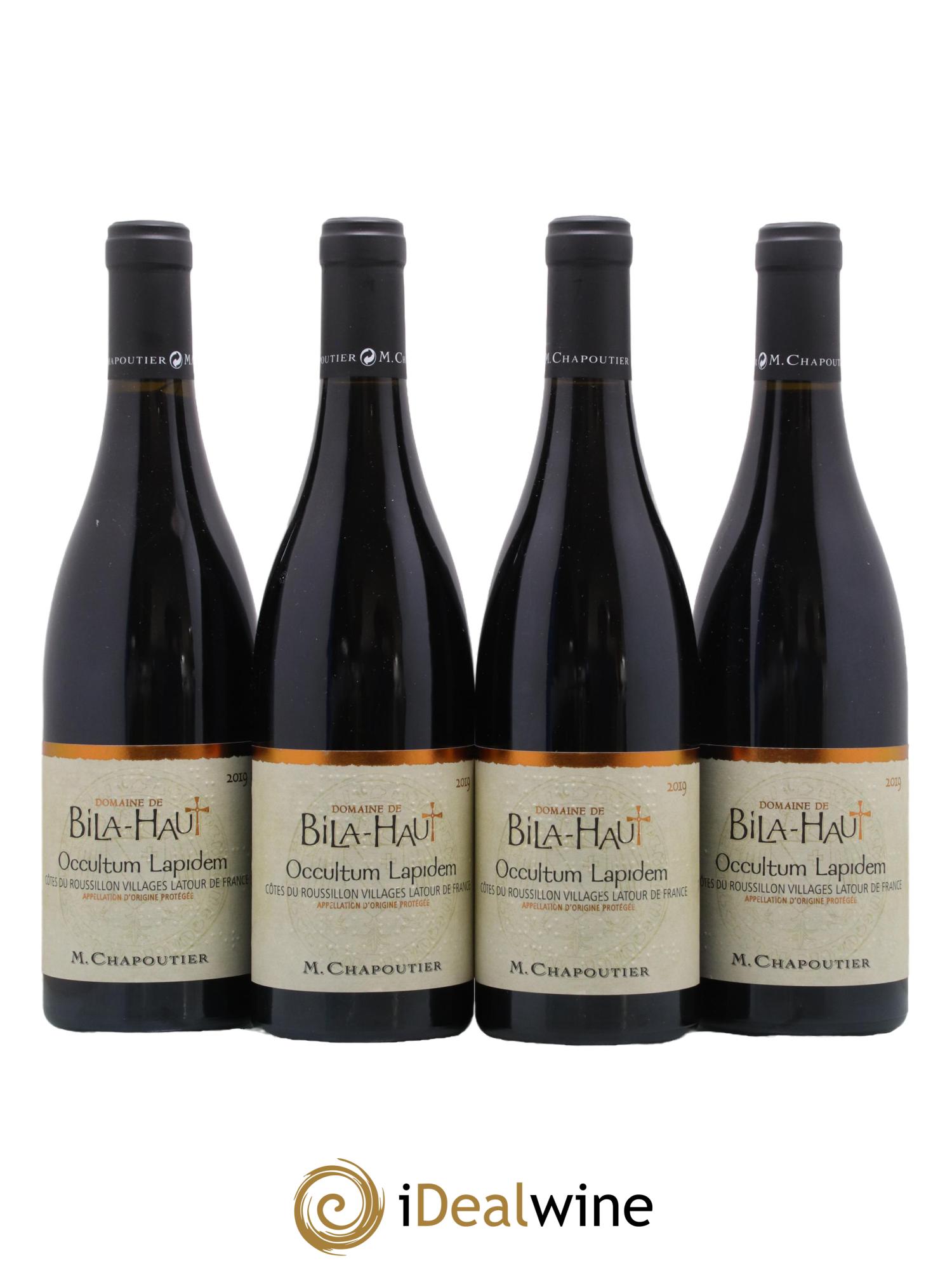 Côtes du Roussillon Villages Latour de France Bila-Haut (Domaine) Occultum Lapidem Chapoutier 2019 - Lot de 4 bouteilles - 0