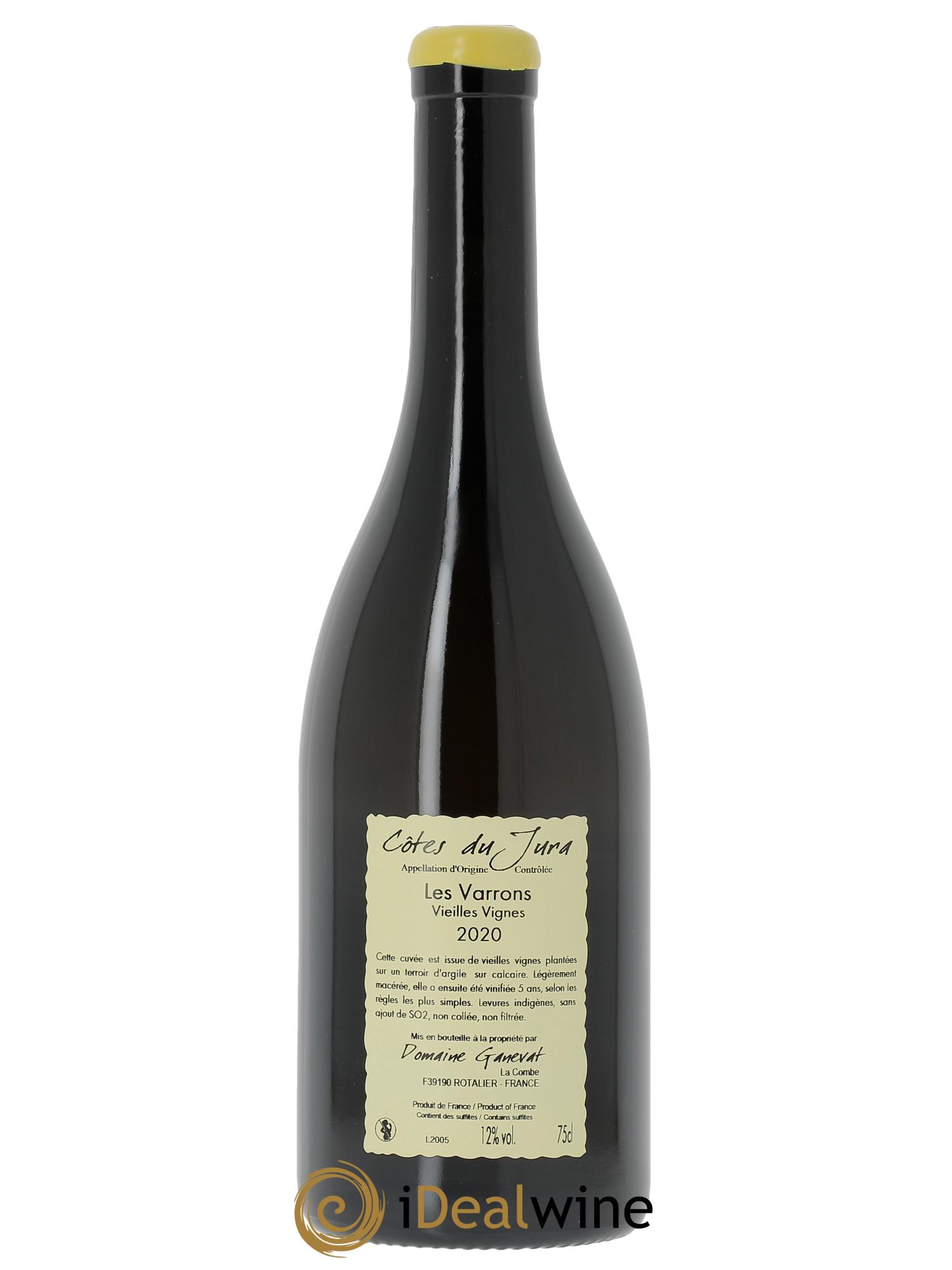 Côtes du Jura Les Varrons Vieilles Vignes Jean-François Ganevat (Domaine) 2020 - Lot de 1 bouteille - 1