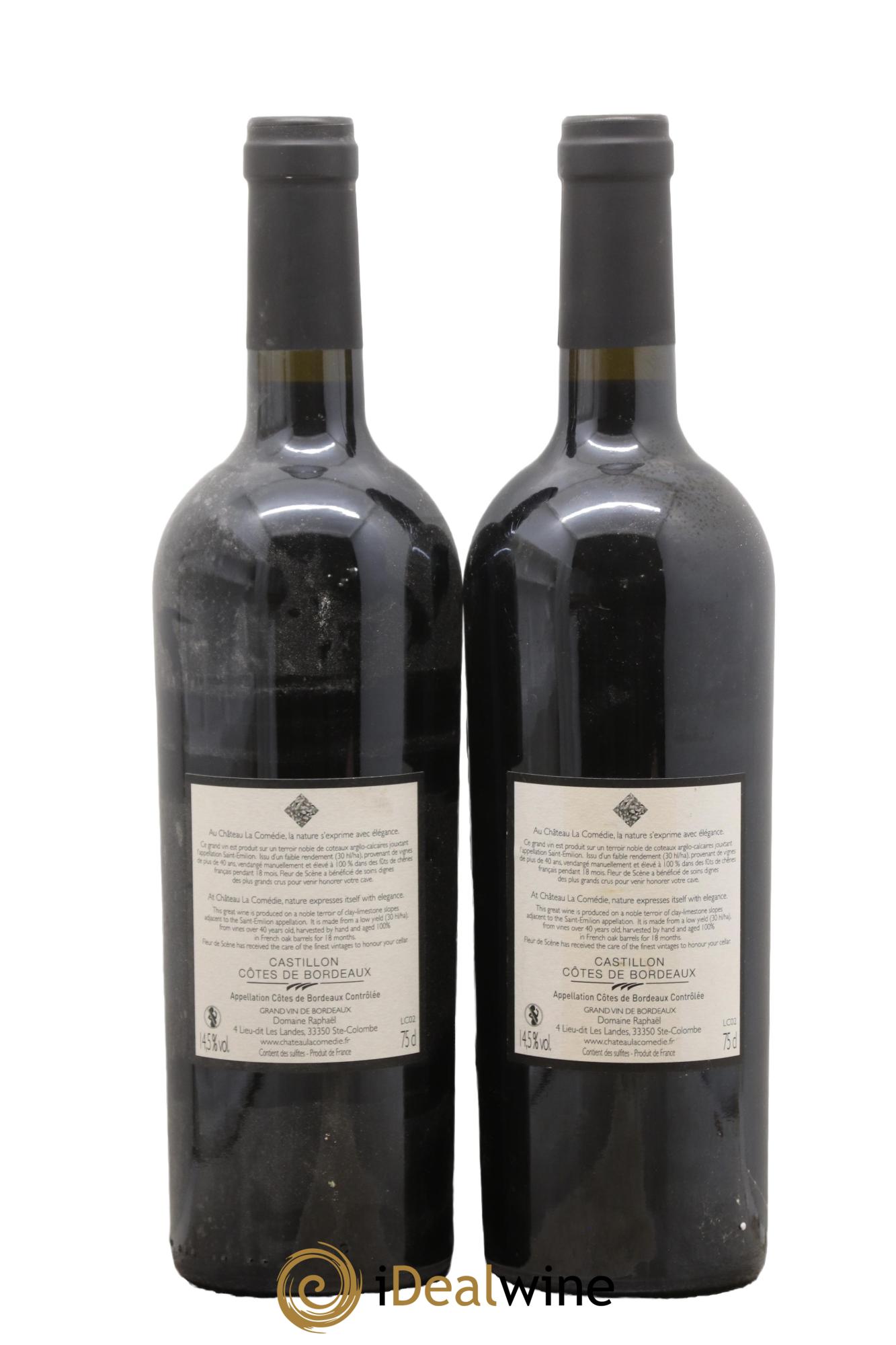Castillon-Côtes-de-Bordeaux (Côtes-de-Castillon) Fleur de Scène Château La Comédie 2019 - Lot de 2 bouteilles - 1
