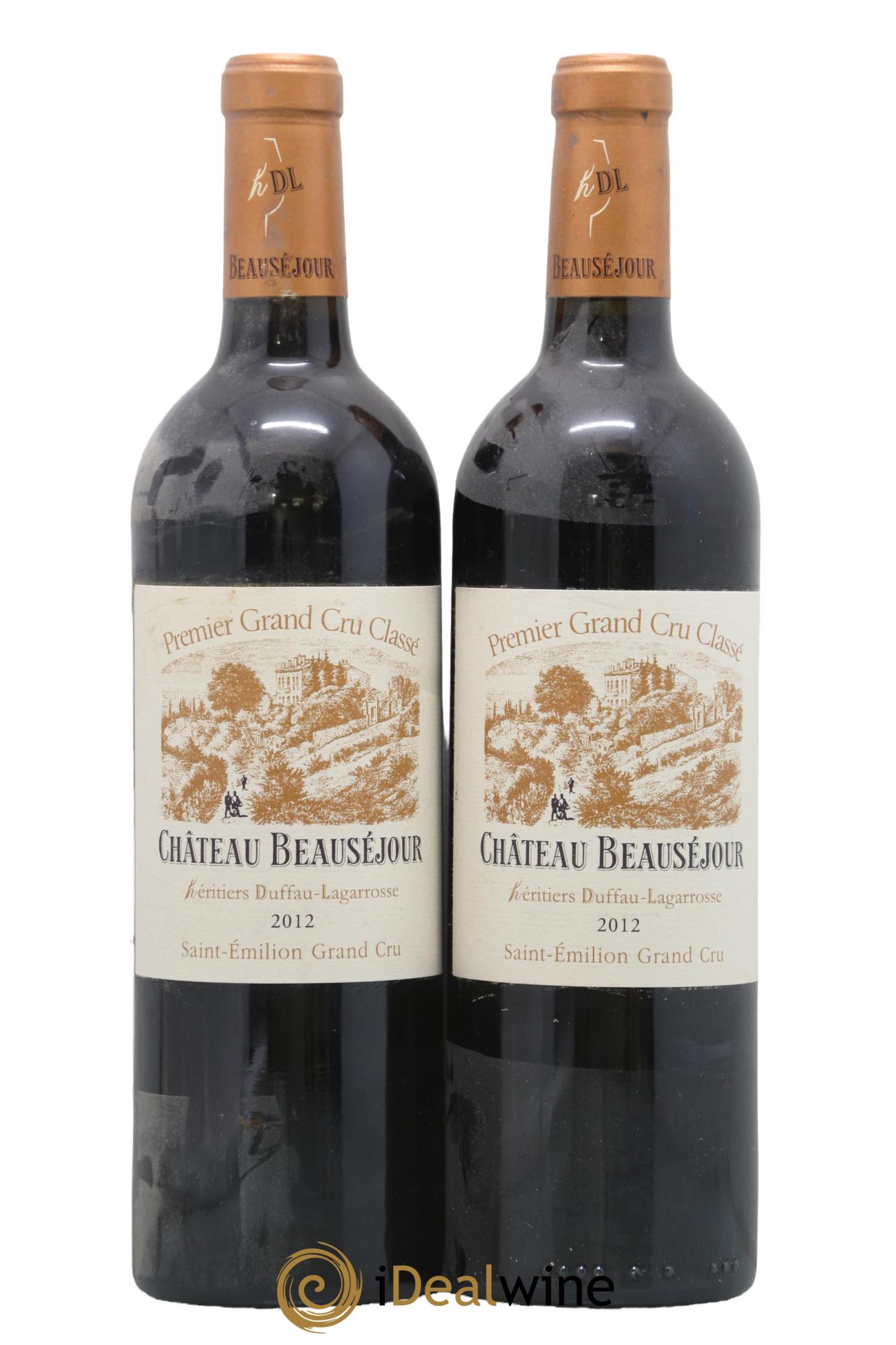 Château Beauséjour (Duffau-Lagarrosse) 1er Grand Cru Classé B 2012 - Posten von 2 Flaschen - 0