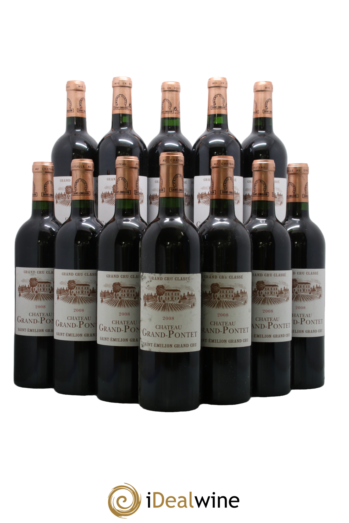 Château Grand Pontet Grand Cru Classé 2008 - Lot de 12 bouteilles - 0