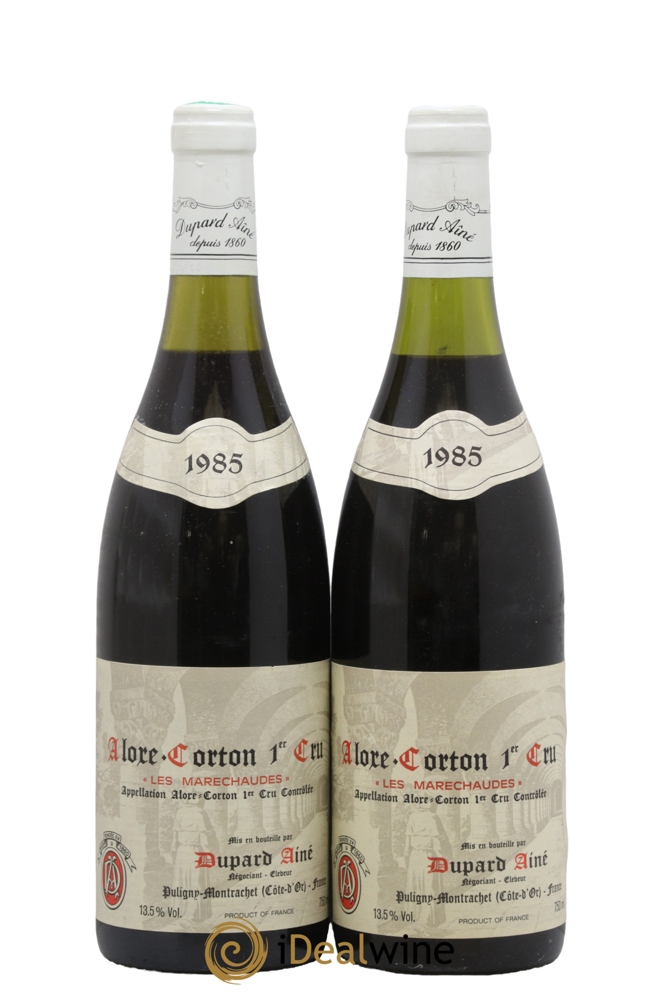 Aloxe-Corton 1er Cru Les Marechaudes Château de Meursault 1985 - Lot de 2 bouteilles - 0