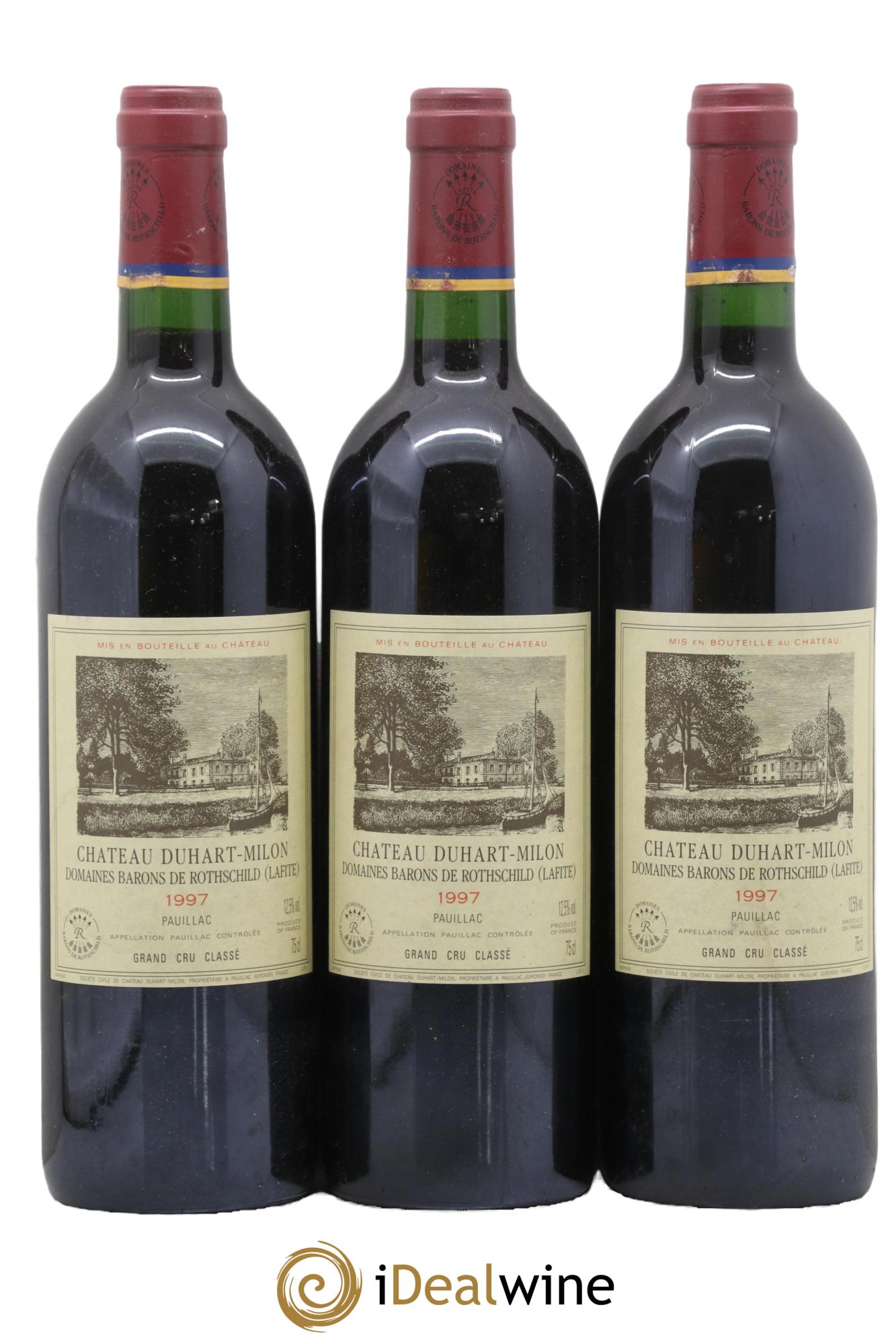 Château Duhart-Milon 4ème Grand Cru Classé 1997 - Posten von 3 Flaschen - 0