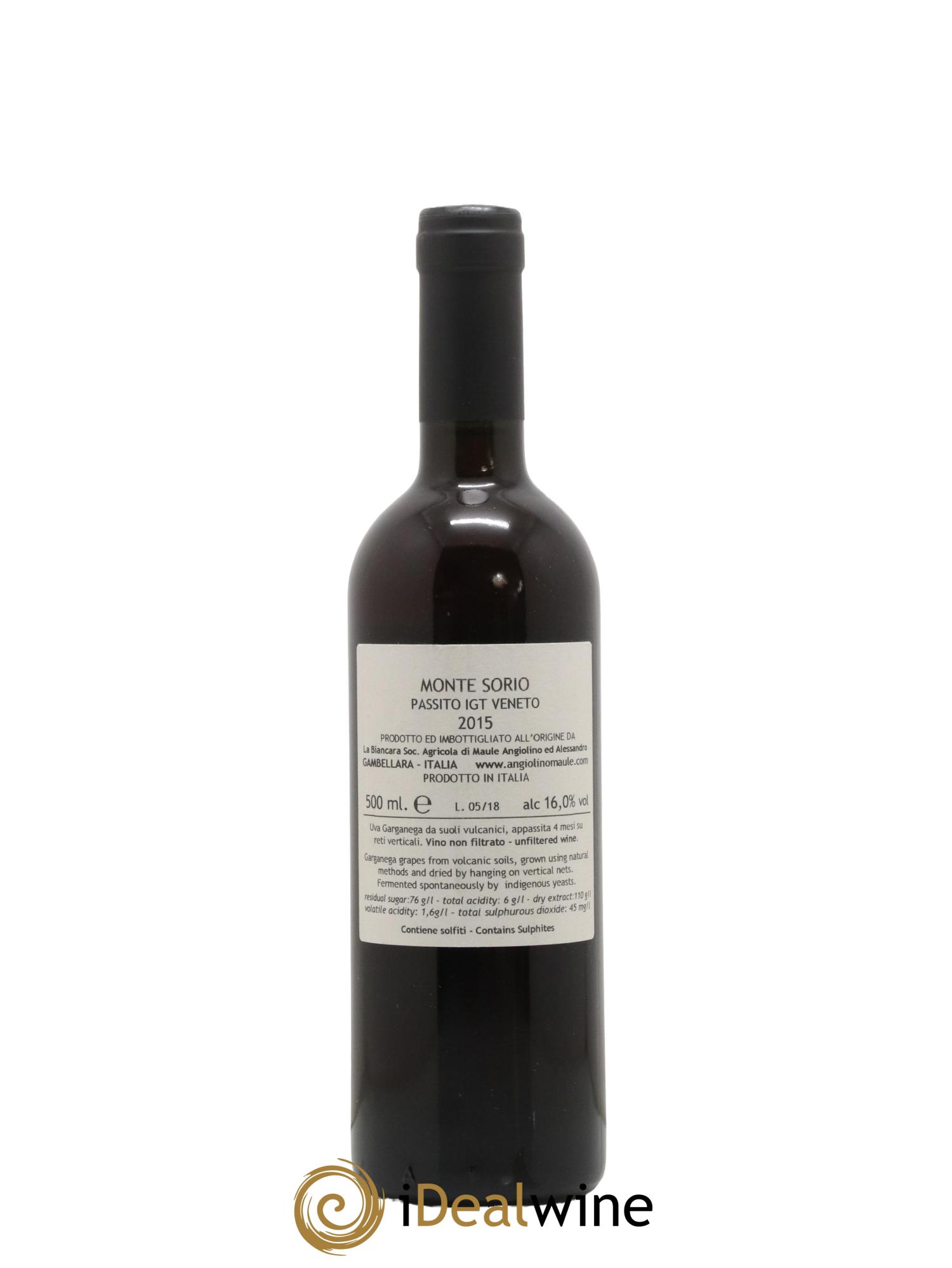 Vénétie Passito Monte Sorio Angiolino Maule 2015 - Lot de 1 format 50cl - 1