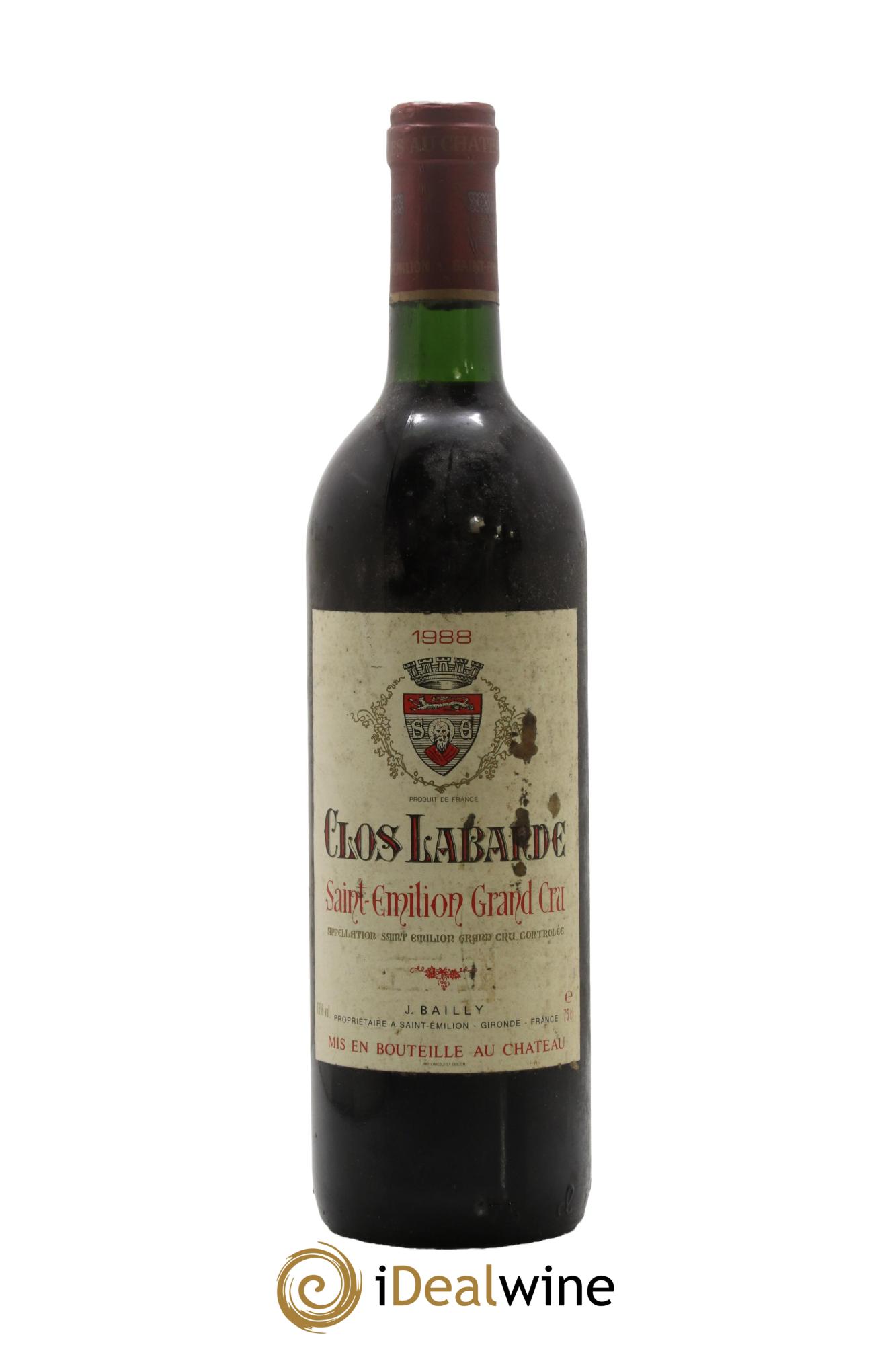 Saint-Émilion Grand Cru Clos Labarde 1988 - Lotto di 1 bottiglia - 0