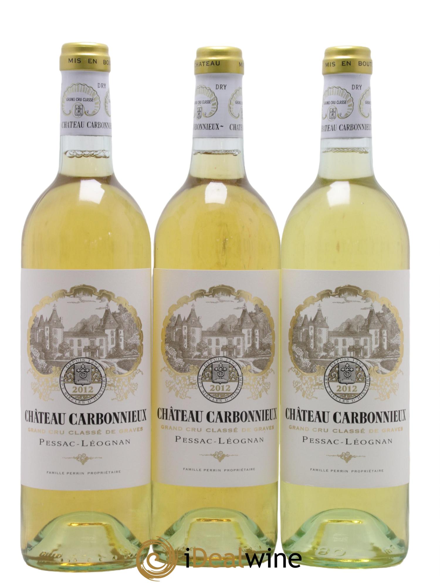 Château Carbonnieux Cru Classé de Graves 2012 - Lot de 3 bouteilles - 0