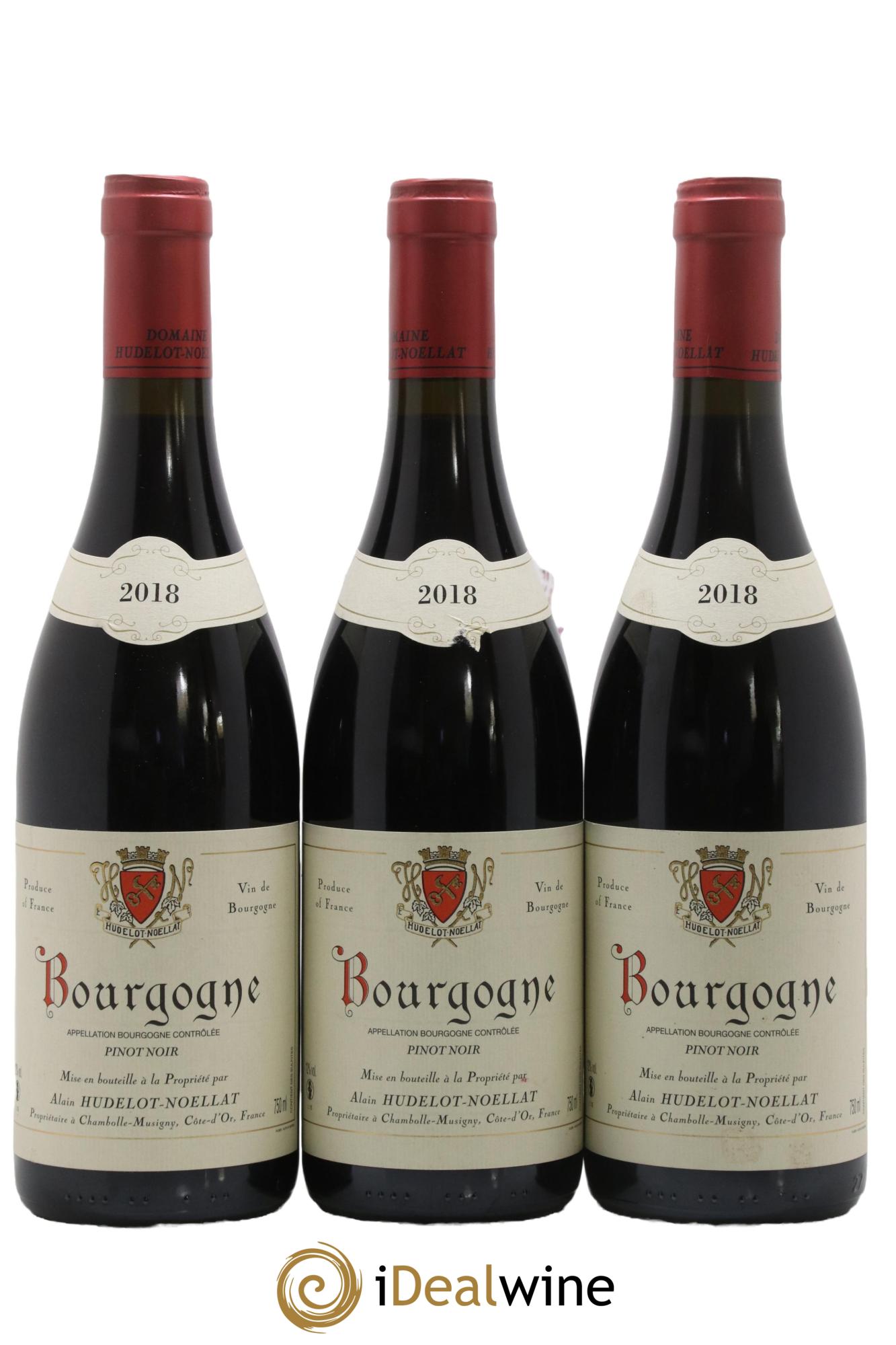 Bourgogne Hudelot-Noëllat 2018 - Lot de 3 bouteilles - 0