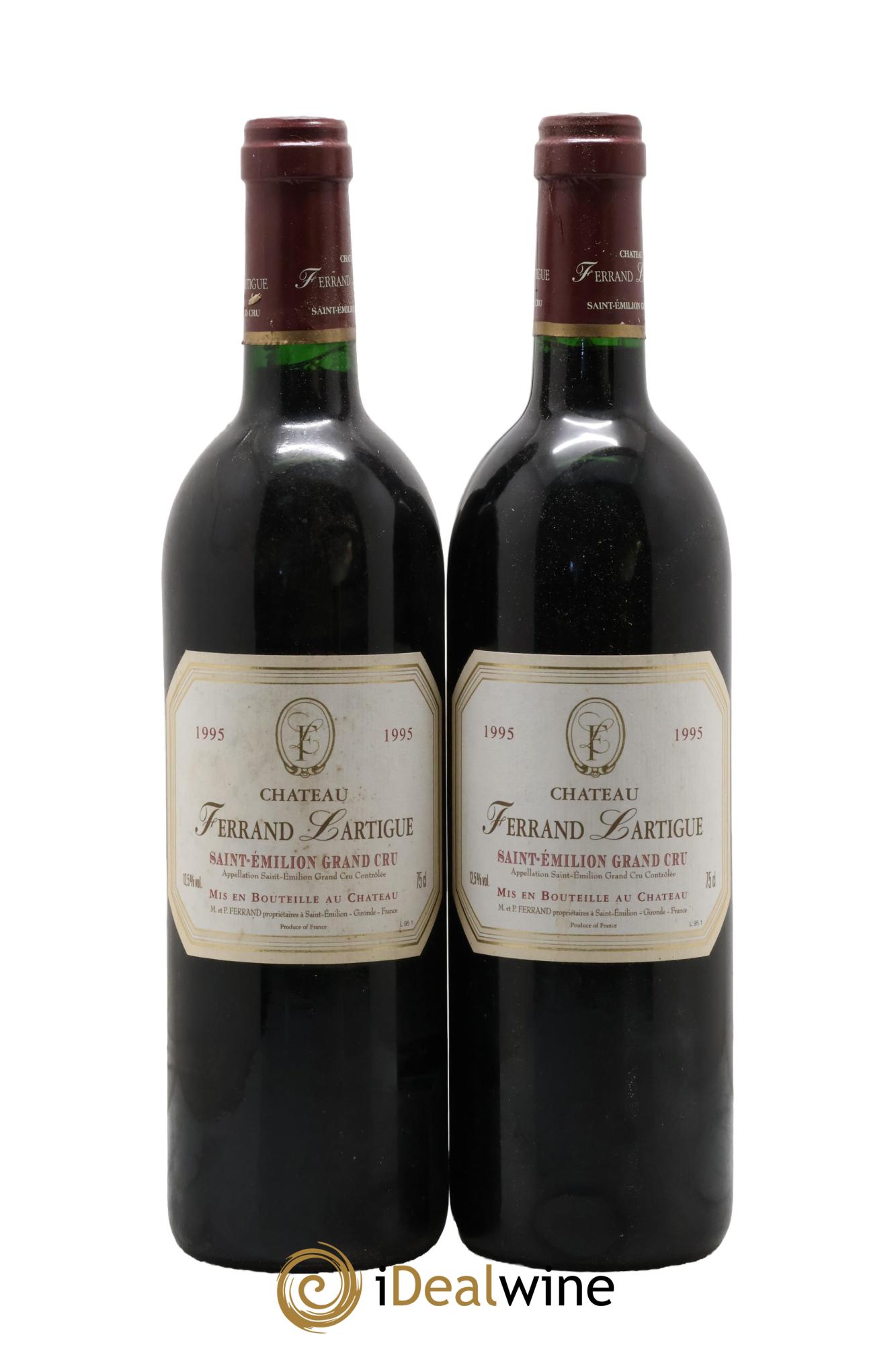 Château Ferrand Lartigue 1995 - Lot of 2 bottles - 0